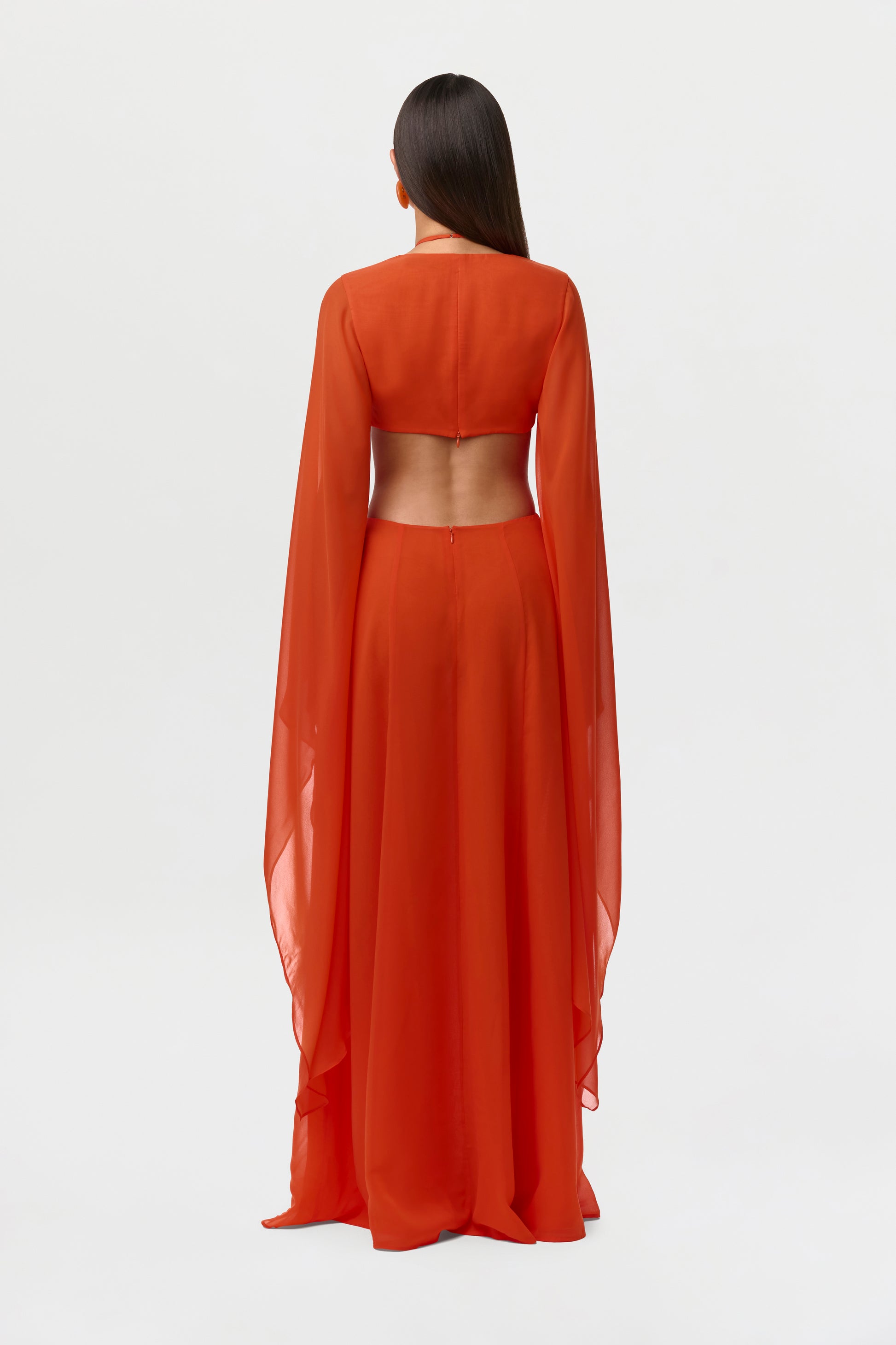 Chiffon Cutout Maxi Dress – Naked Wardrobe