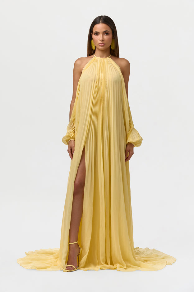 Chiffon Pleated Gown