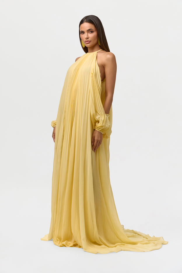 Chiffon Pleated Gown