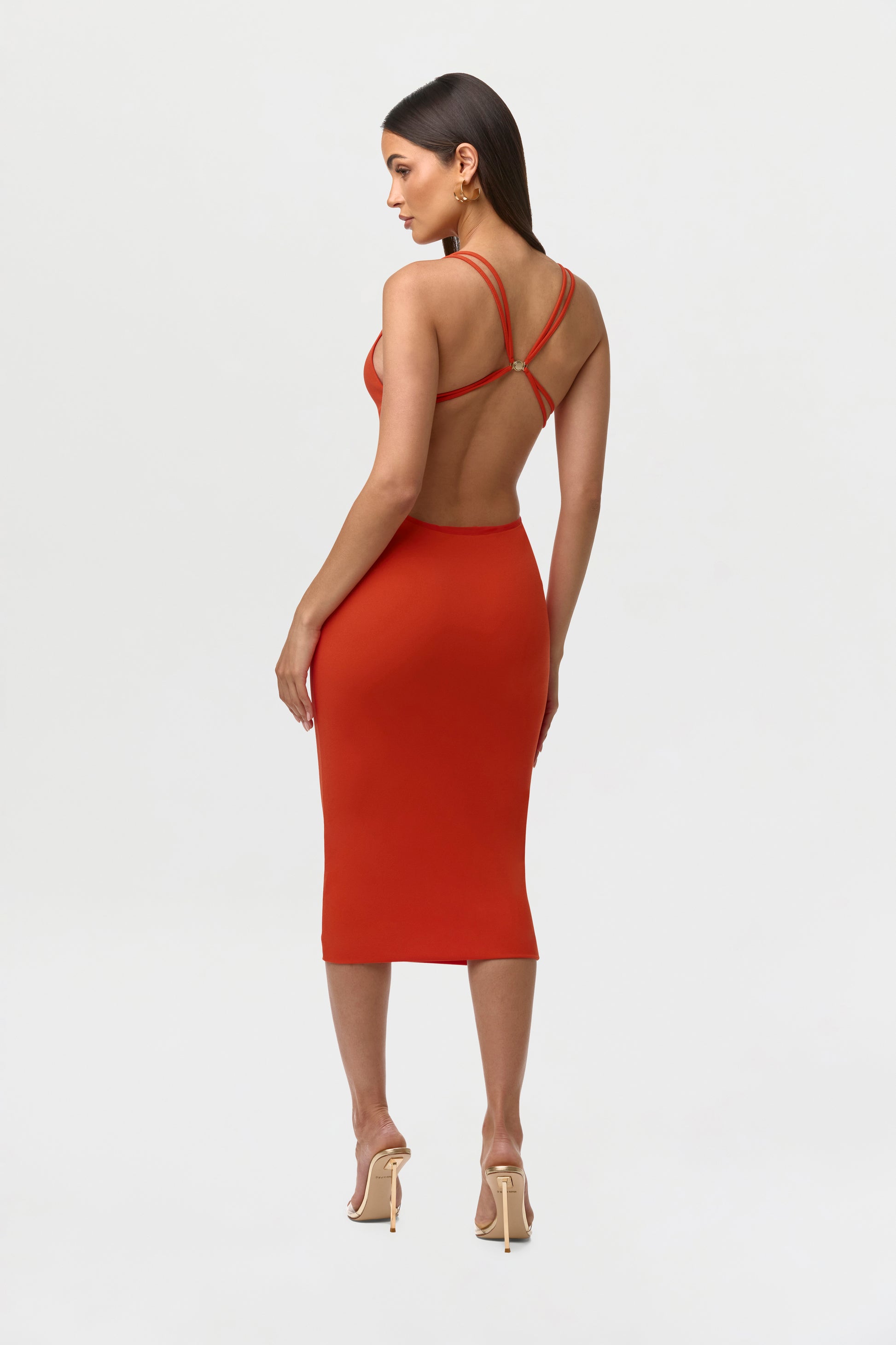 Crepe Keyhole Open Back Dress Naked Wardrobe Crepe Keyhole Open Back Dress Naked Wardrobe