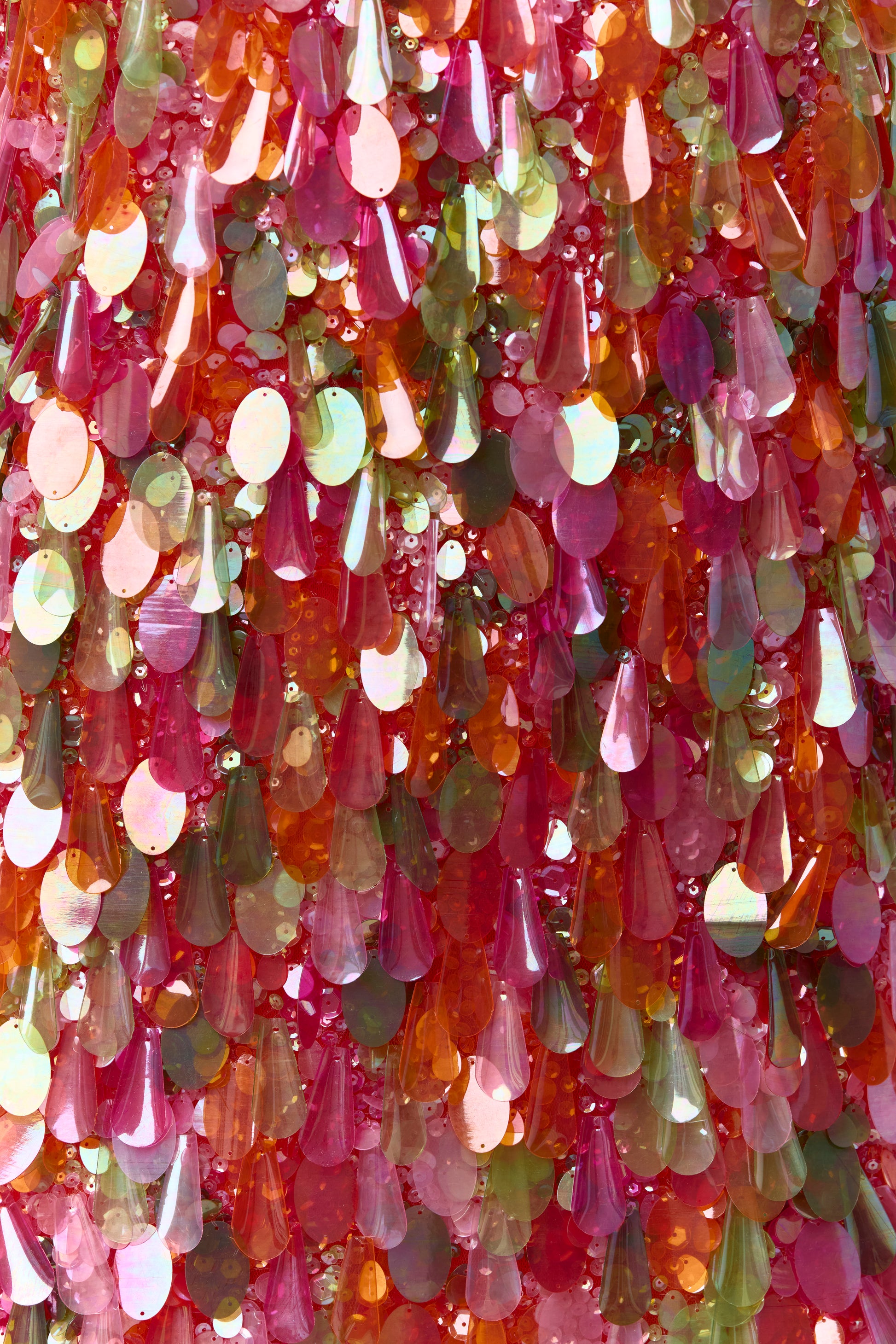 Tangerine Multi Sequin Halter Mini Dress