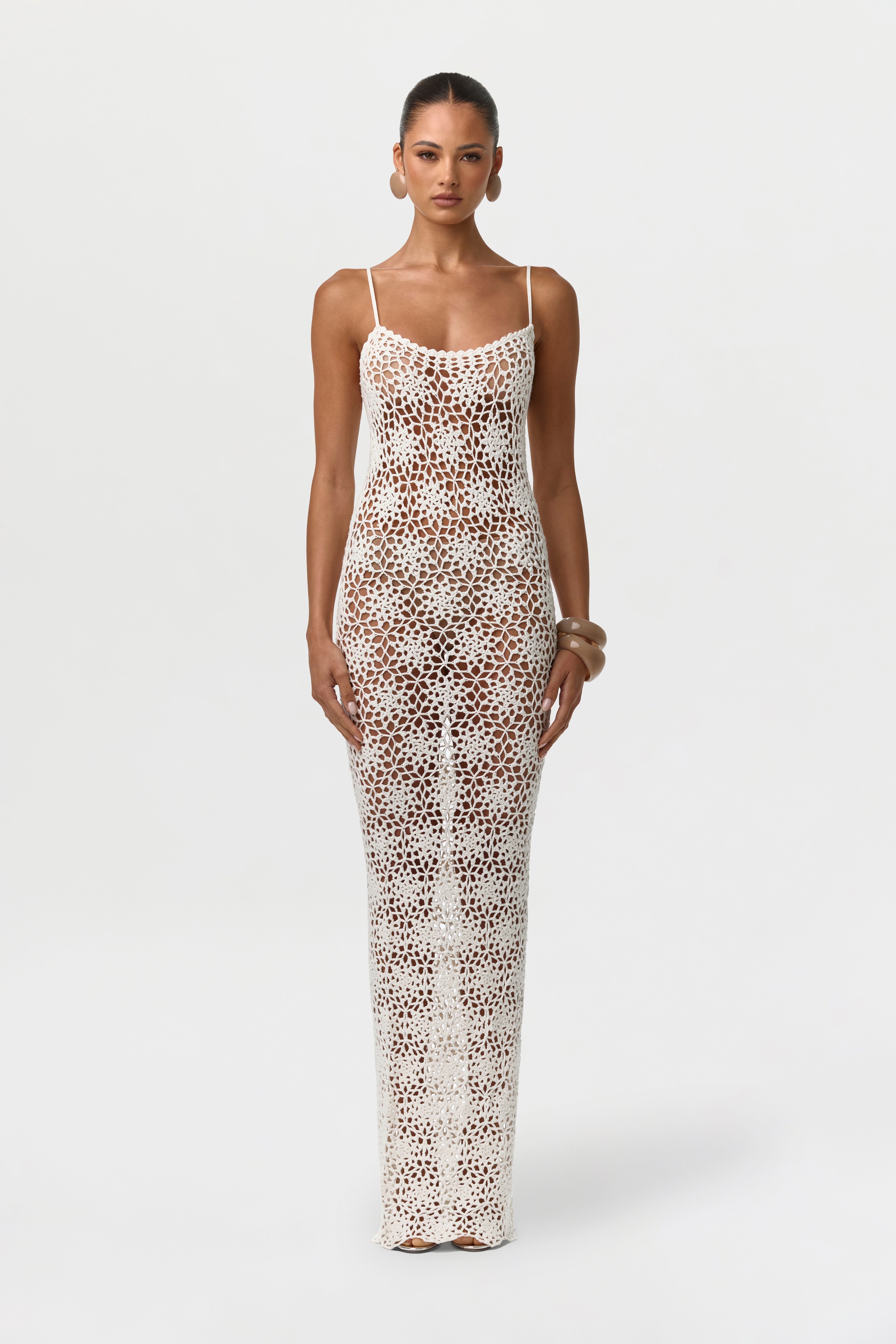 Knit Crochet Maxi Dress