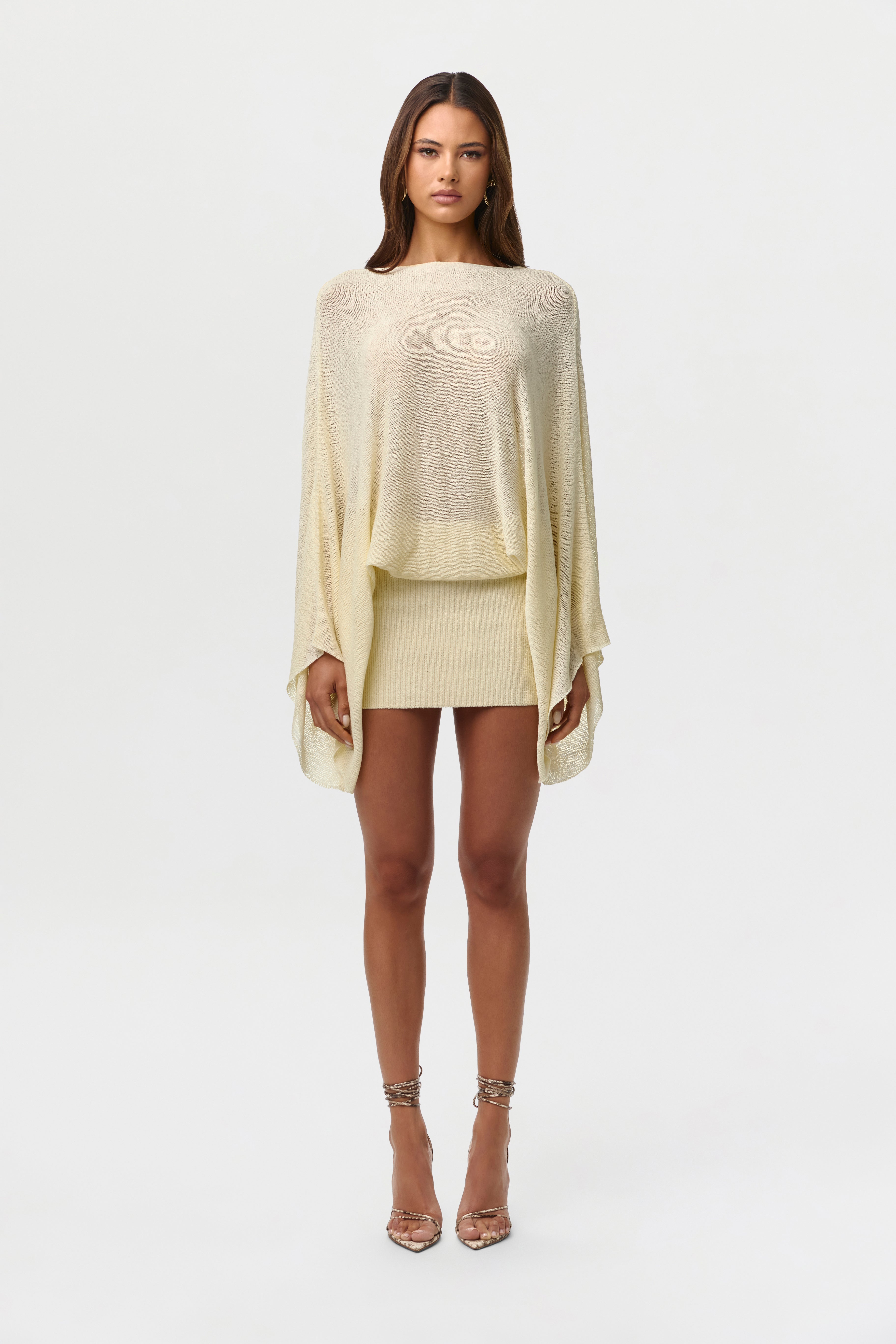 Knit Drape Mini Dress