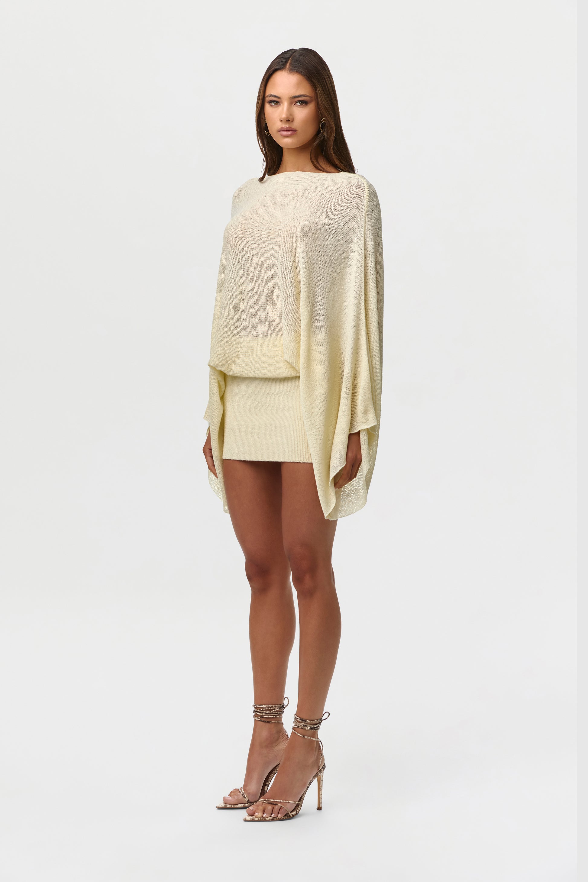 Knit Drape Mini Dress