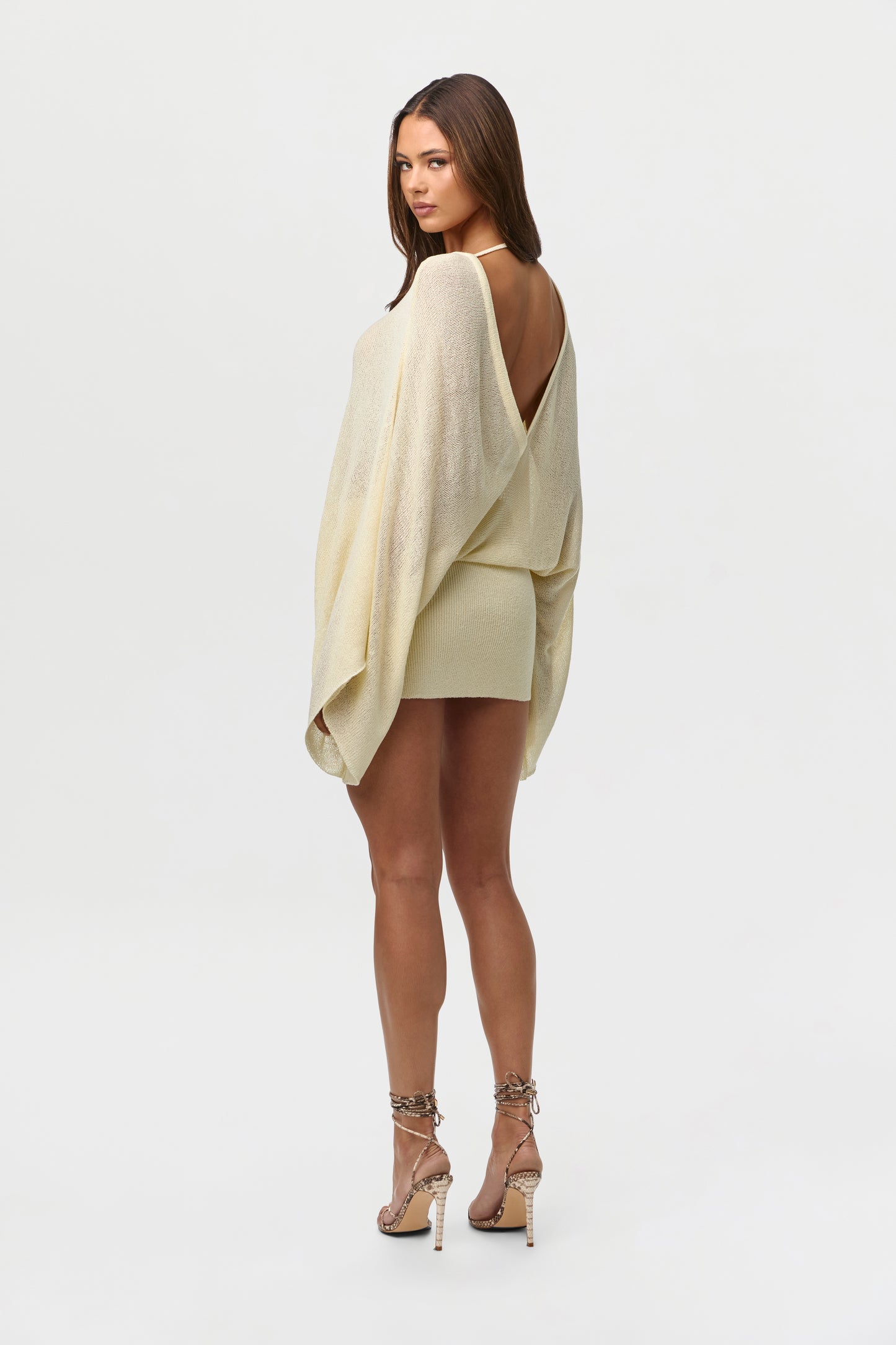 Knit Drape Mini Dress