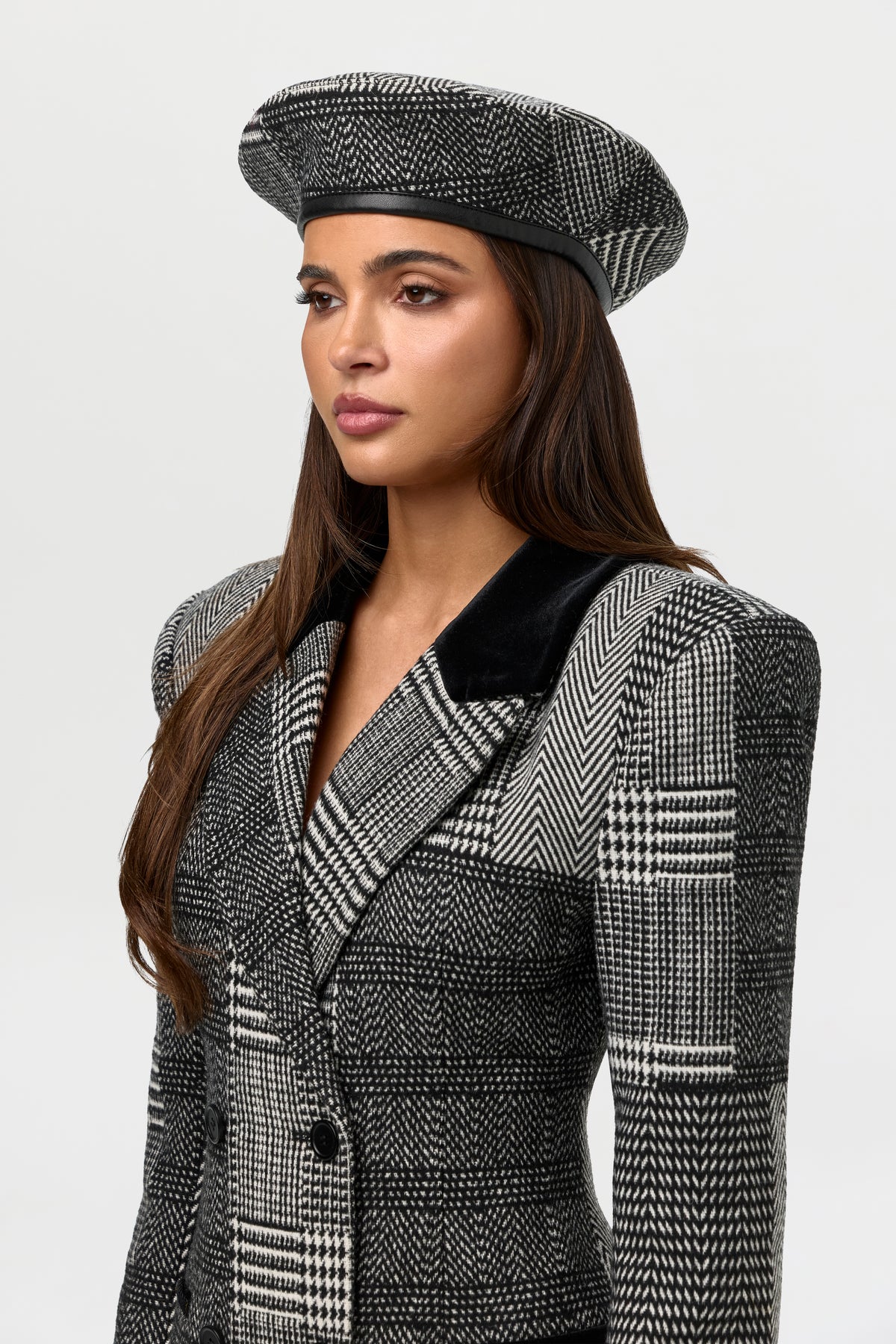 Suited Plaid Beret