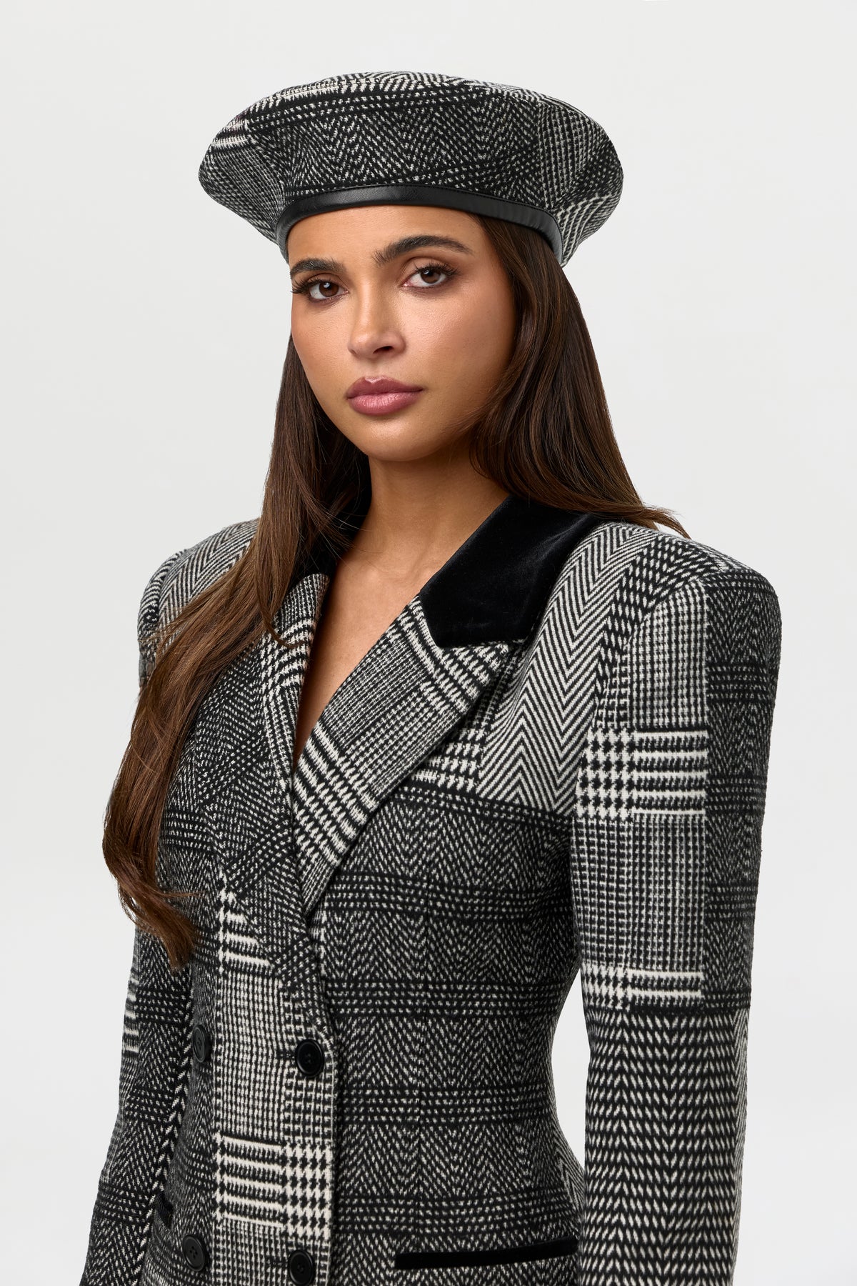 Suited Plaid Beret