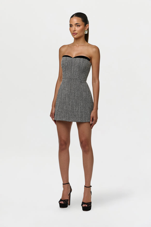 Herringbone Tube Mini Dress
