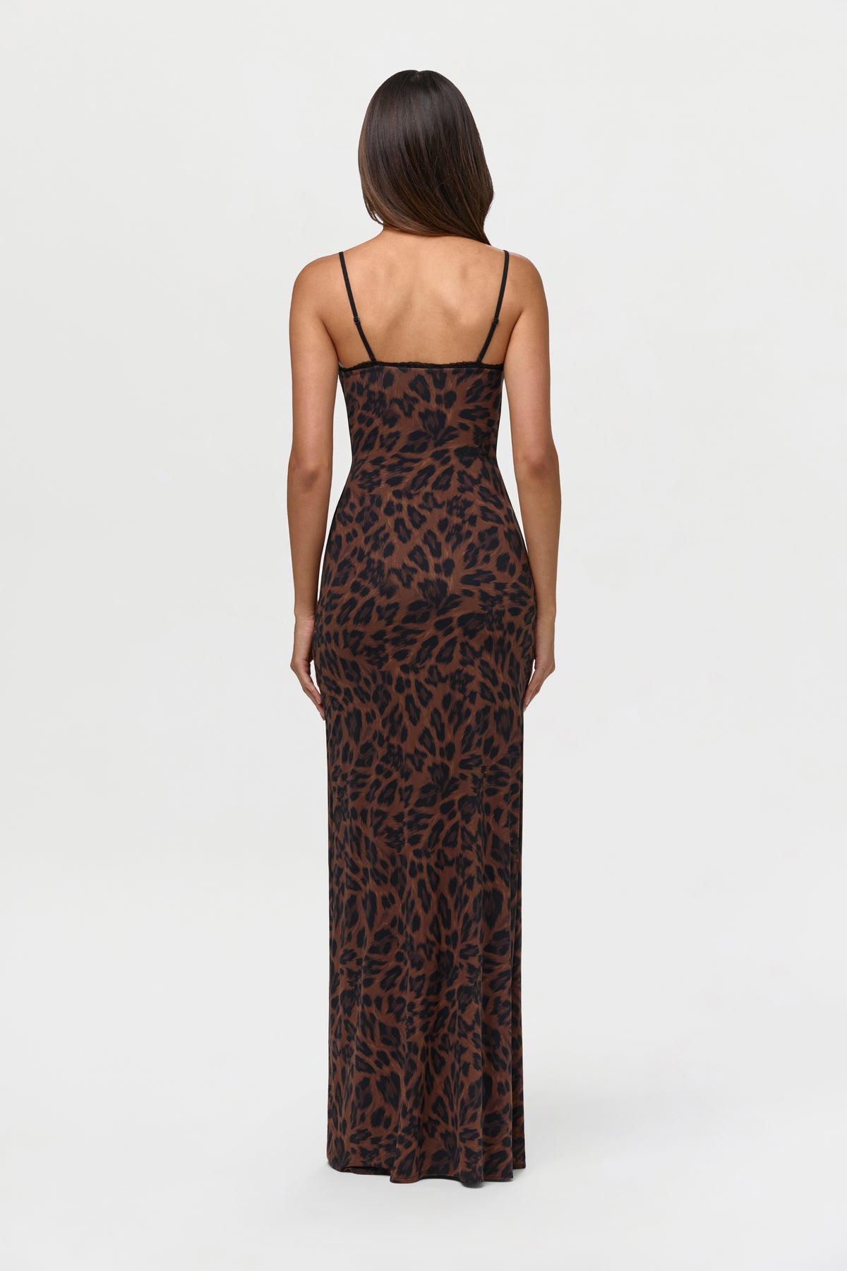 Naked Lace Print Maxi Dress