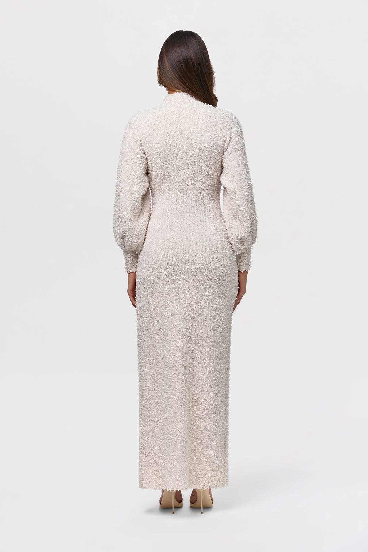 Bouclé Knit Maxi Dress
