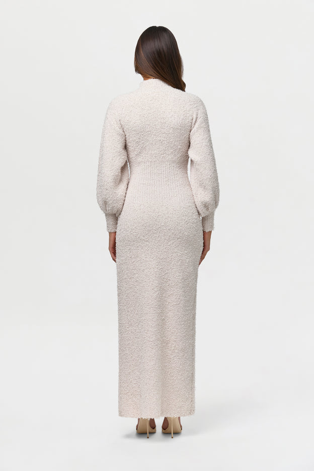 Bouclé Knit Maxi Dress