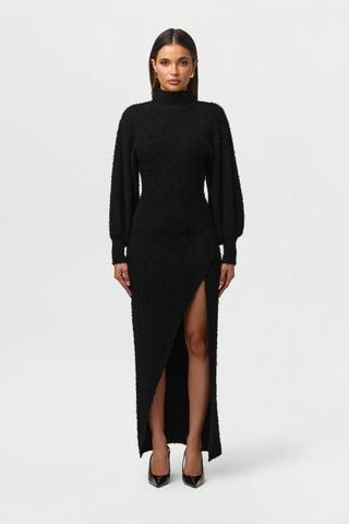 Bouclé Knit Maxi Dress