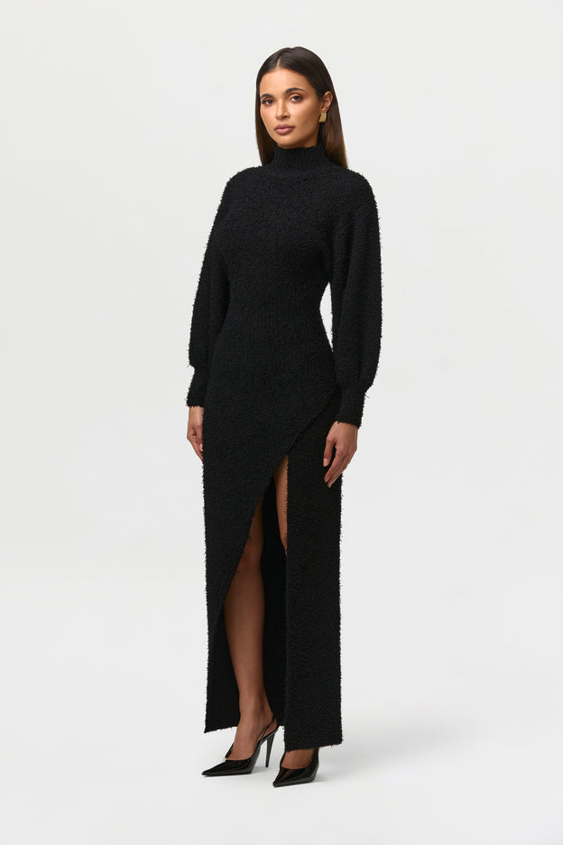 Bouclé Knit Maxi Dress