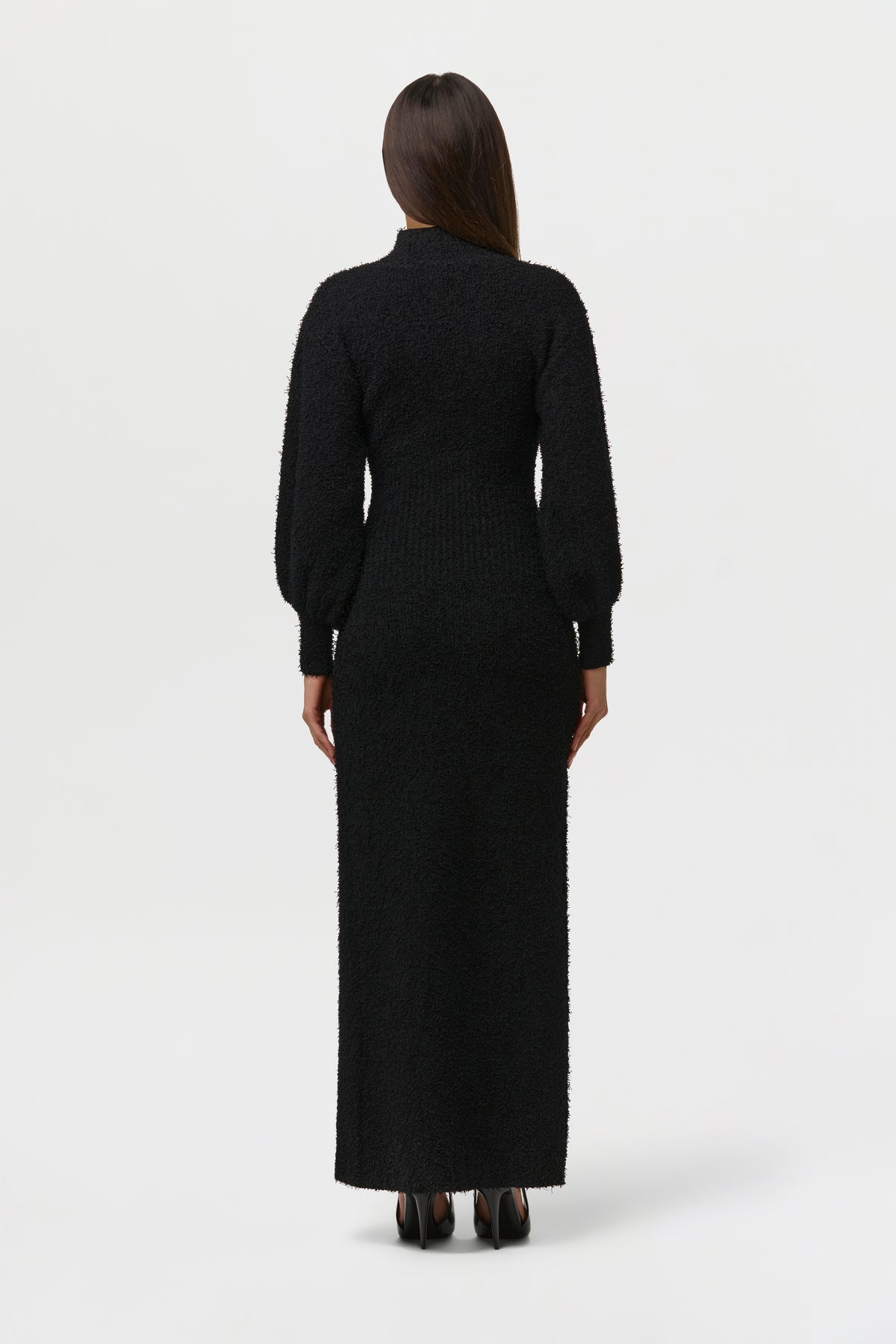 Bouclé Knit Maxi Dress
