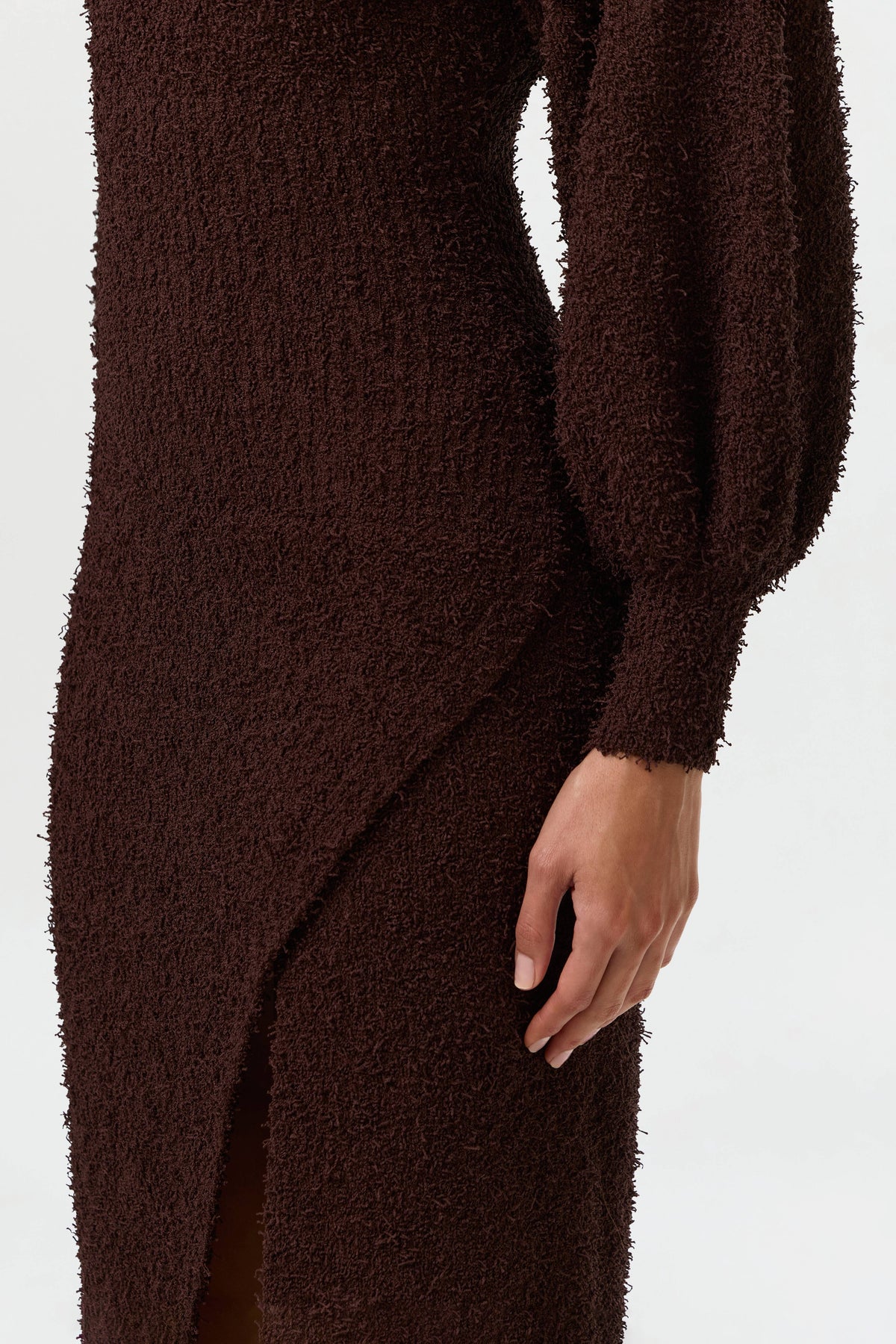 Bouclé Knit Maxi Dress