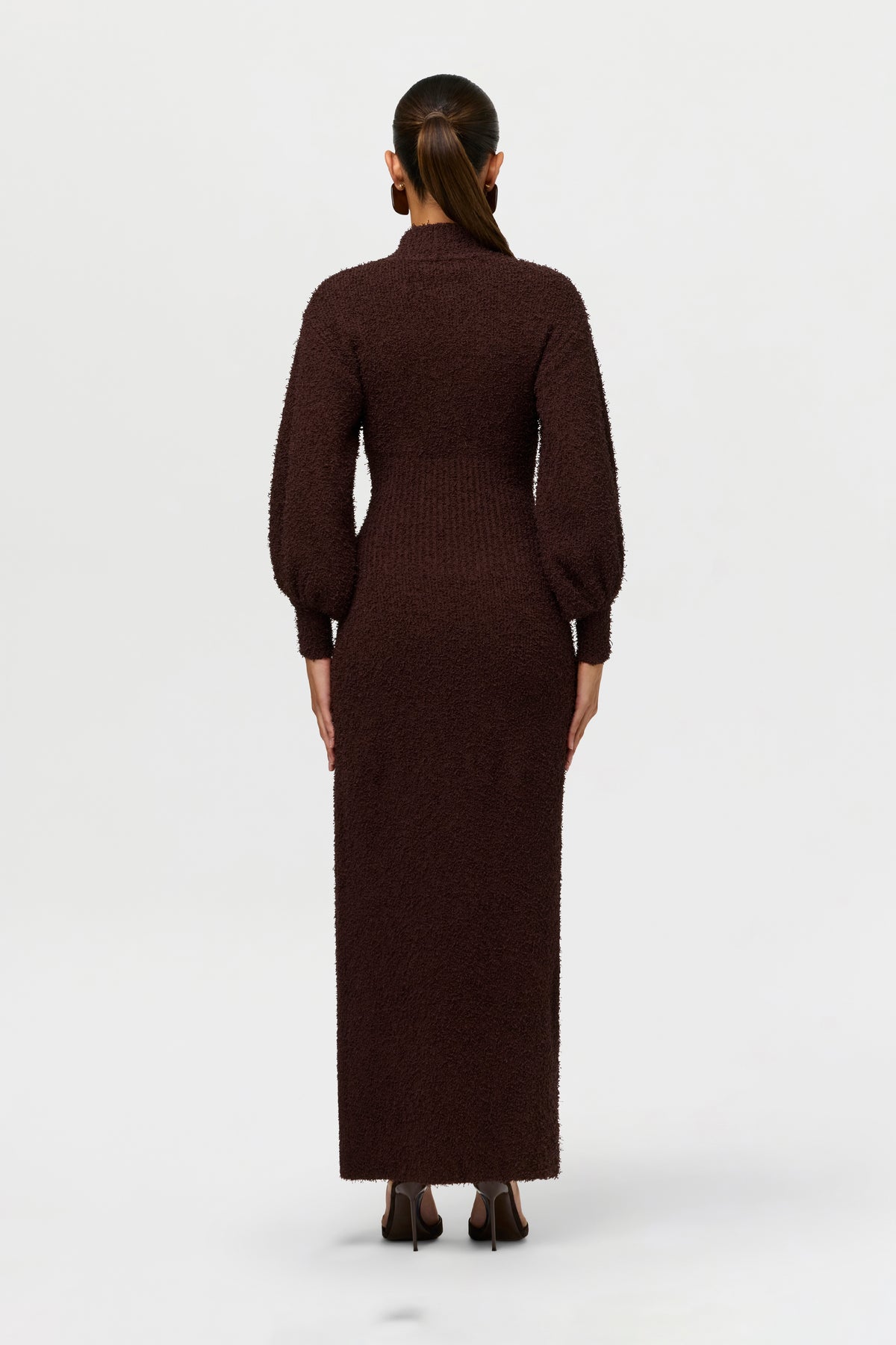 Bouclé Knit Maxi Dress