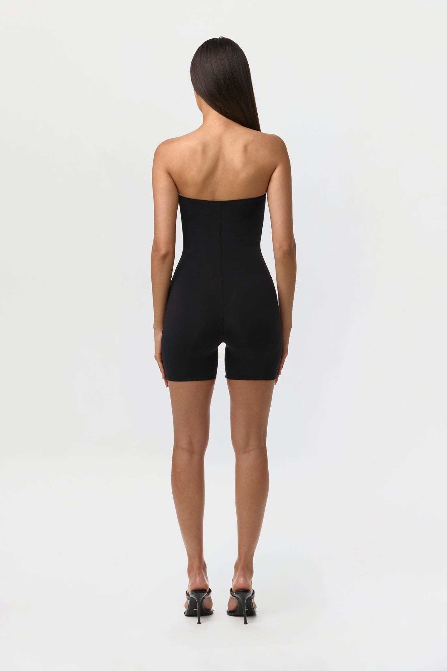 Black Naked Tube Romper