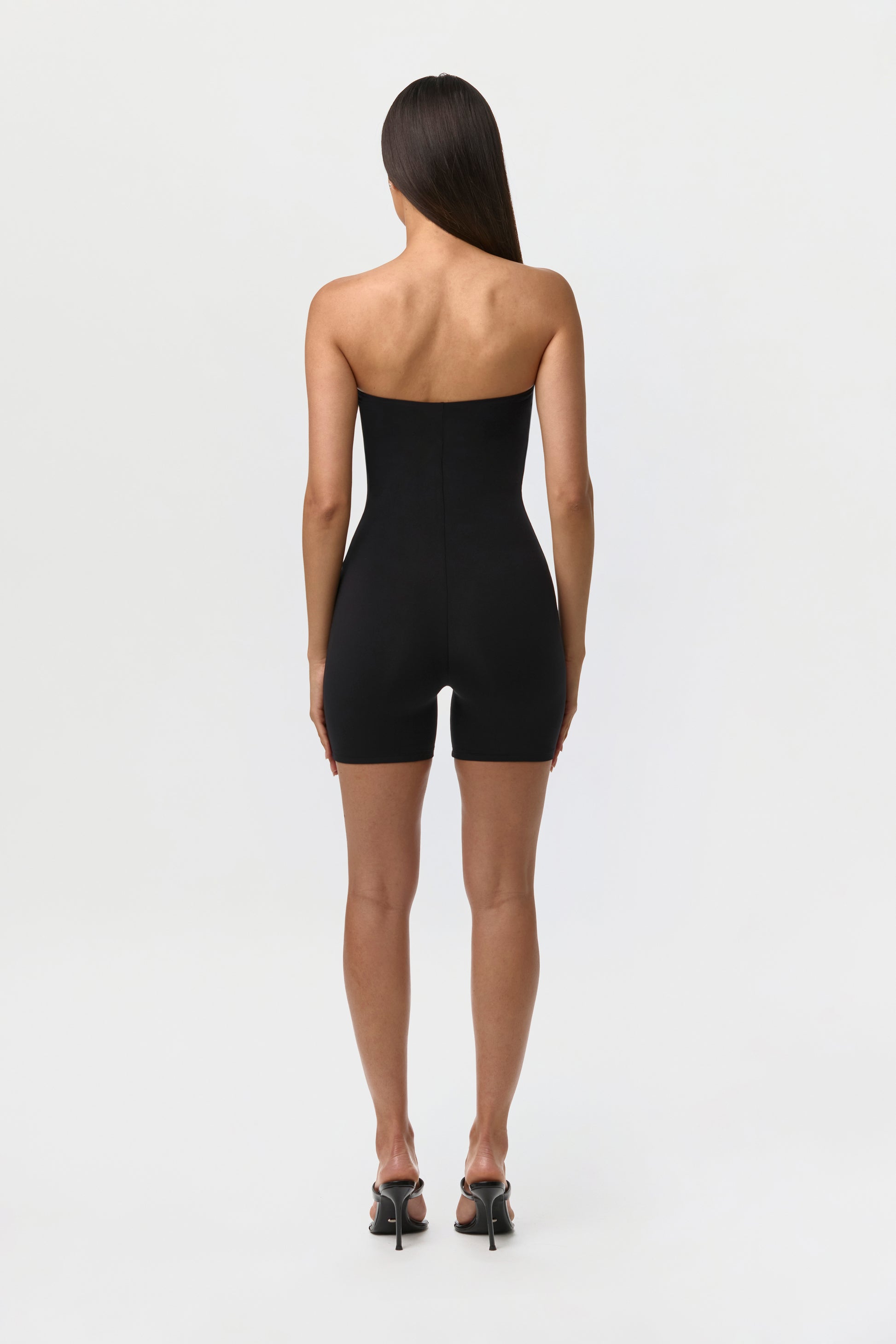 Black Naked Tube Romper