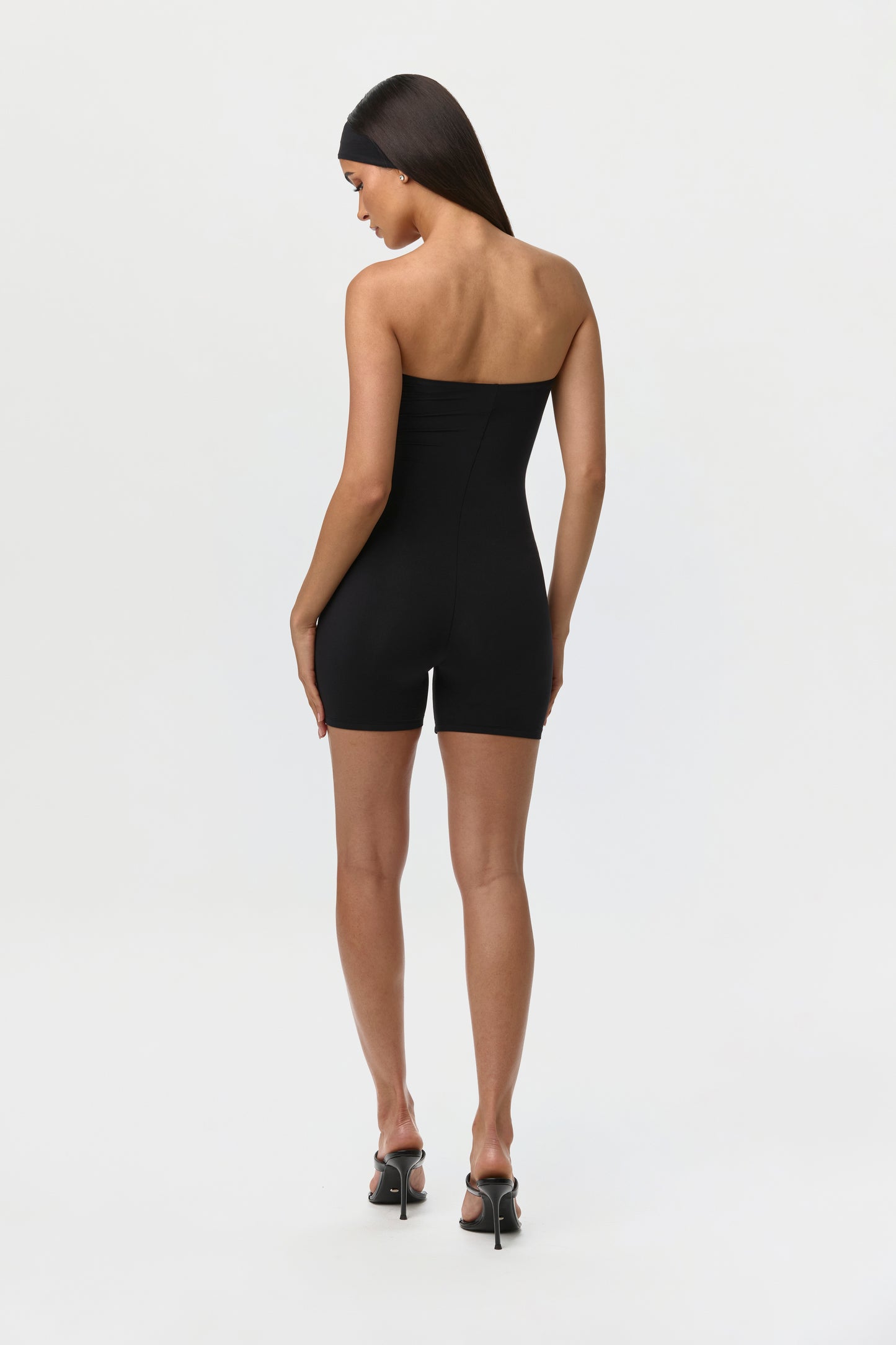 Black Naked Tube Romper