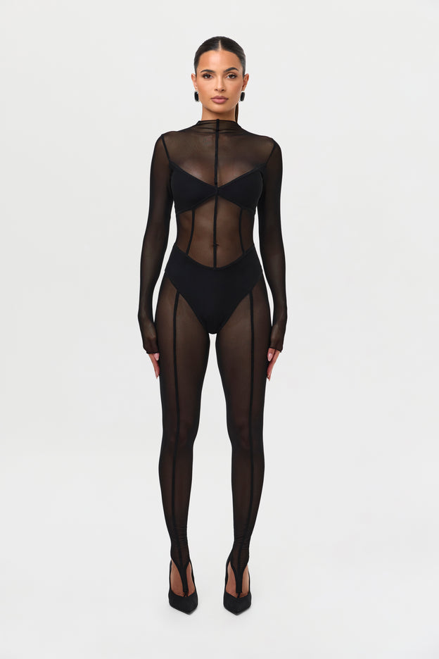 Mesh Toe Loop Jumpsuit