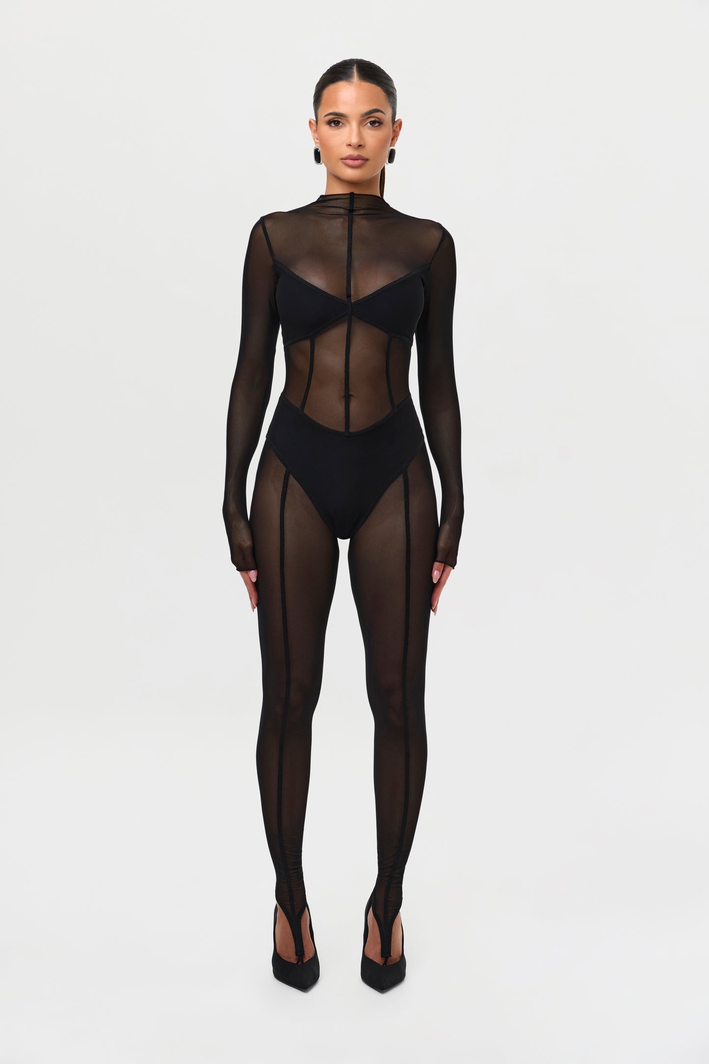 Mesh Toe Loop Jumpsuit