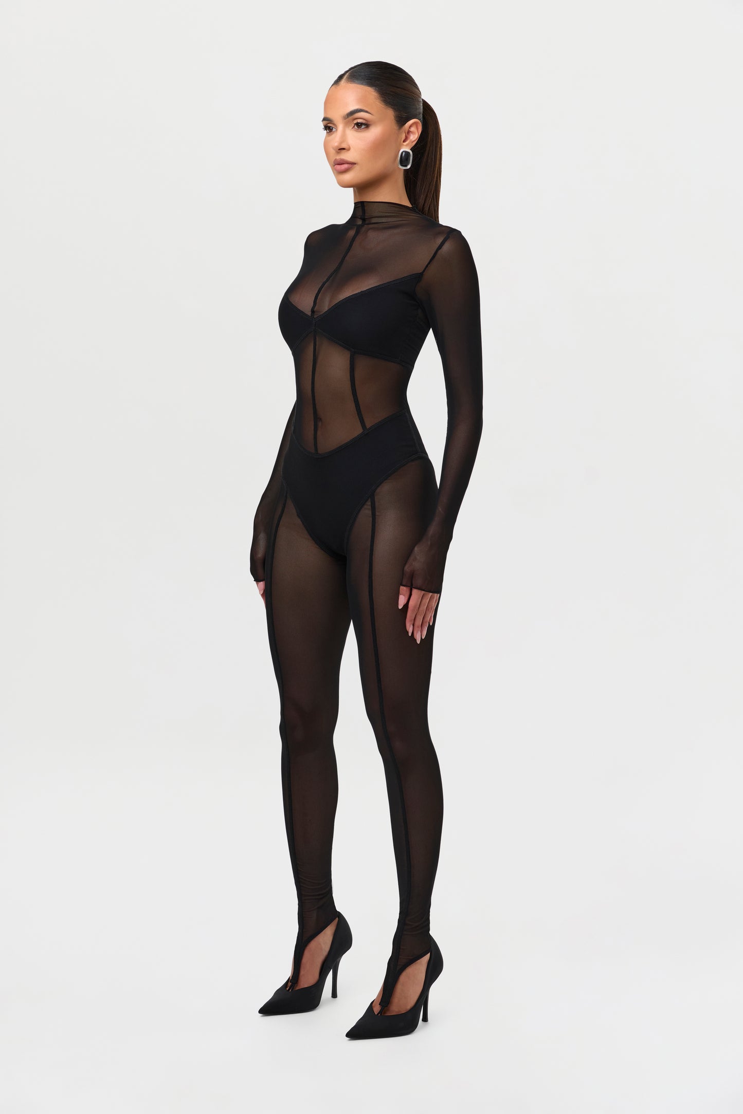 Mesh Toe Loop Jumpsuit