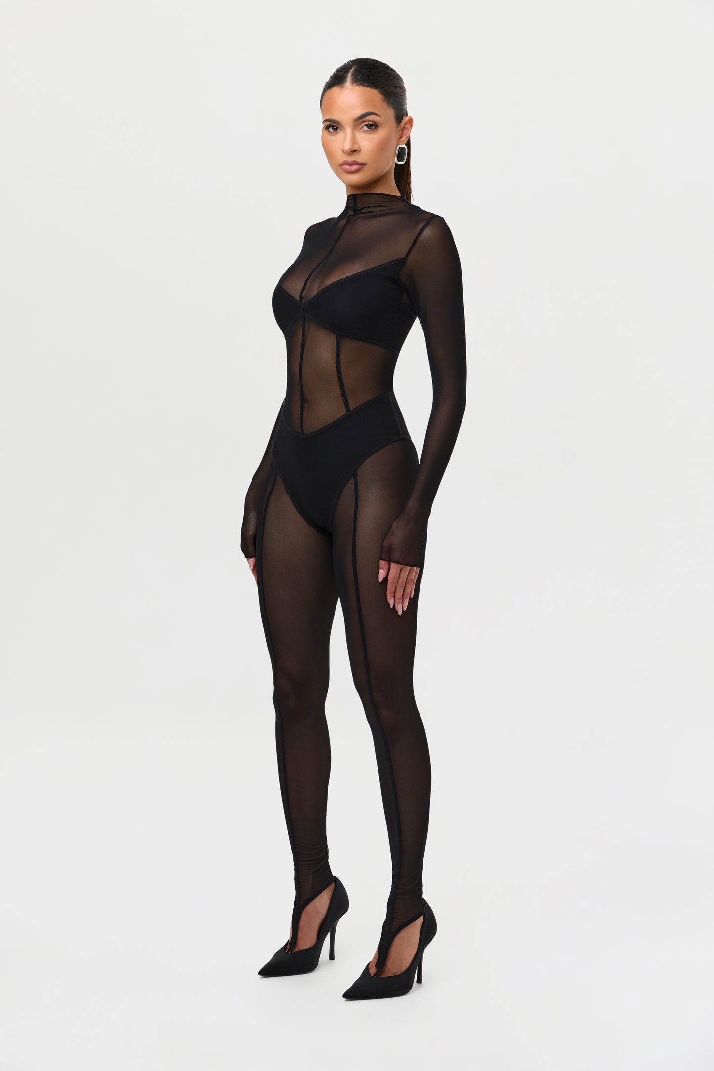 Mesh Toe Loop Jumpsuit