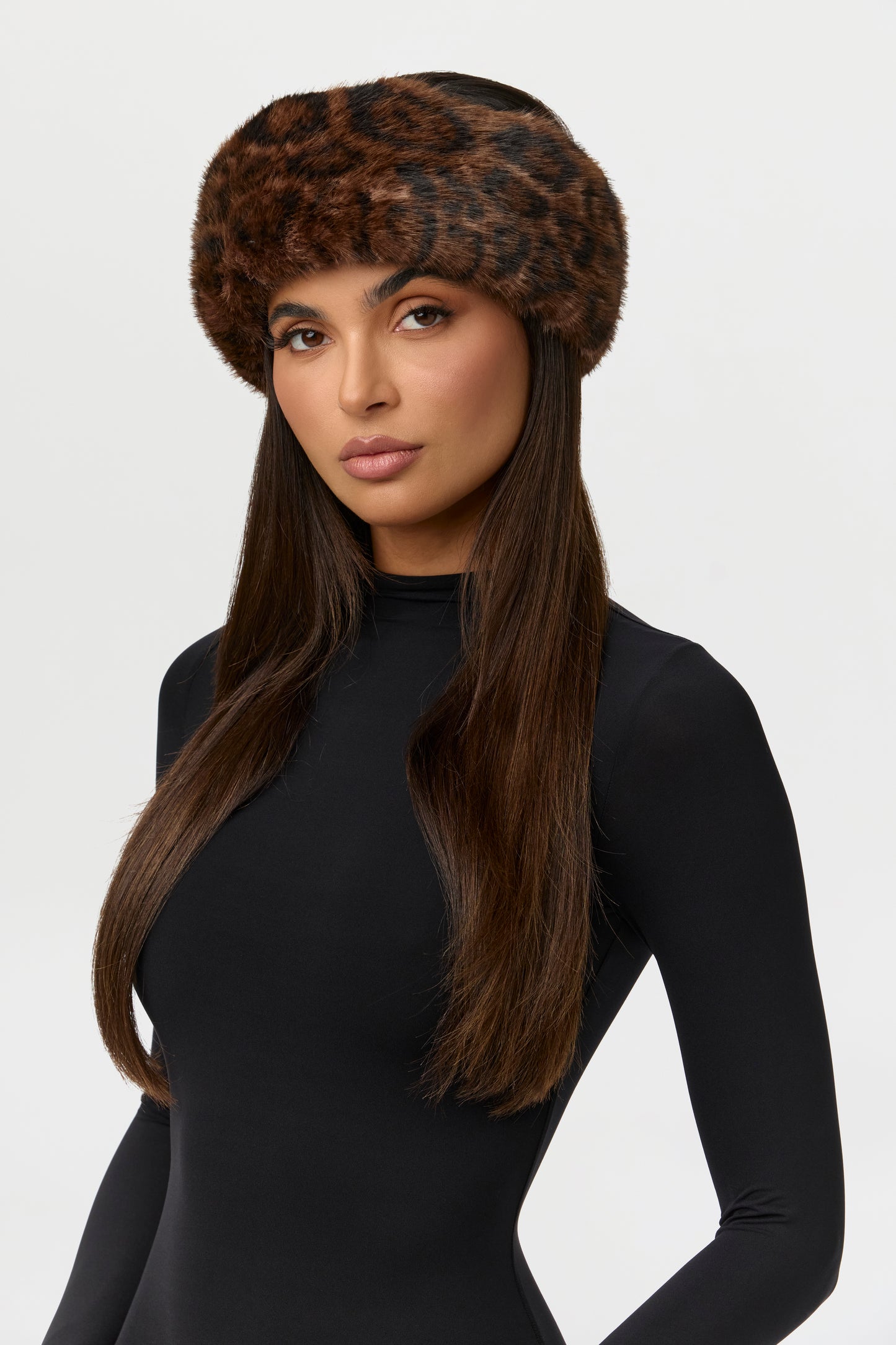 Leopard Faux Fur Plush Headband