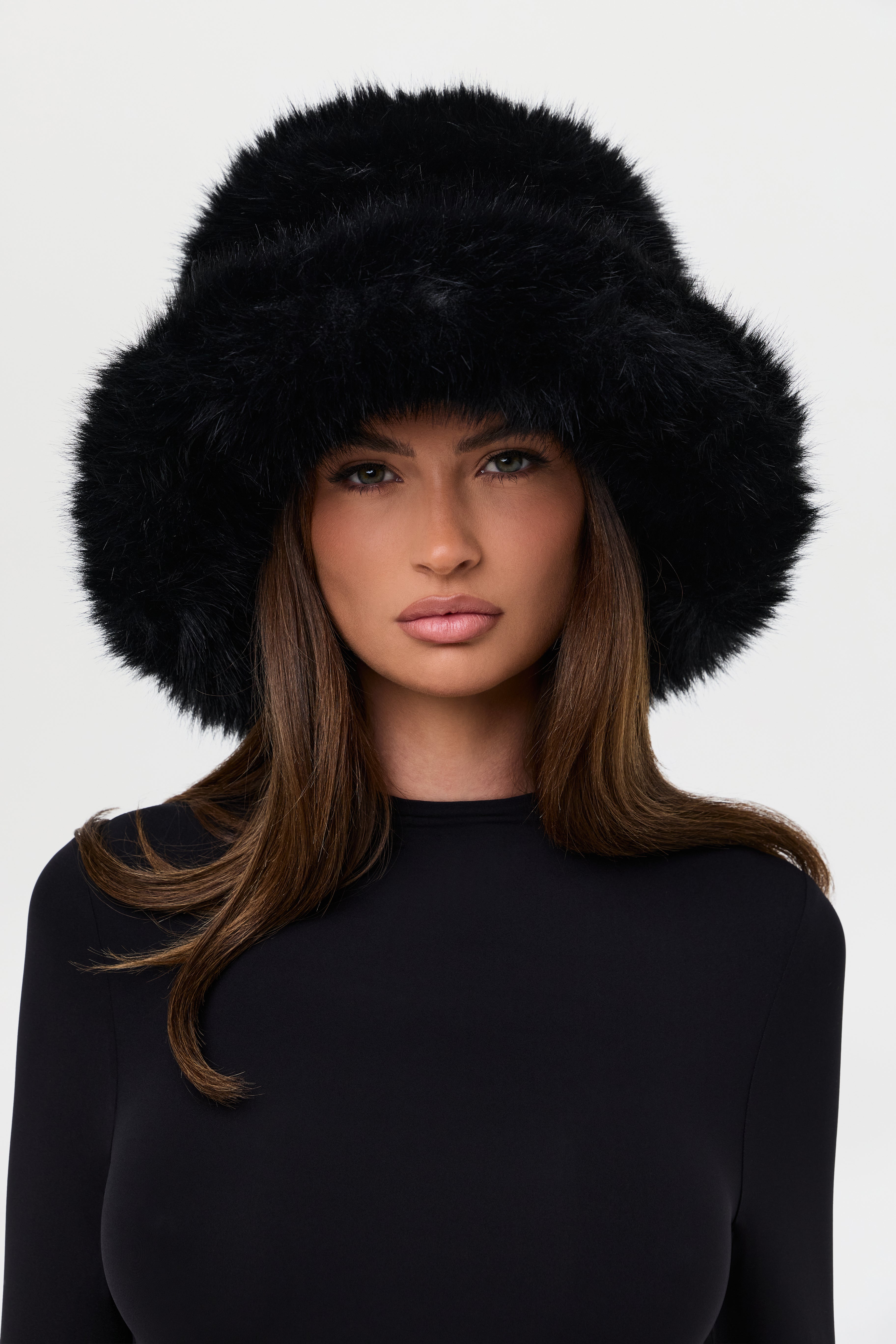 Faux Fur Oversized Bucket Hat