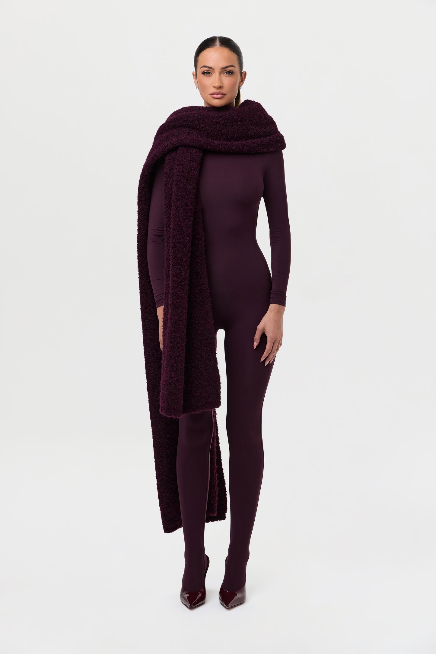 Bouclé Knit Oversized Scarf