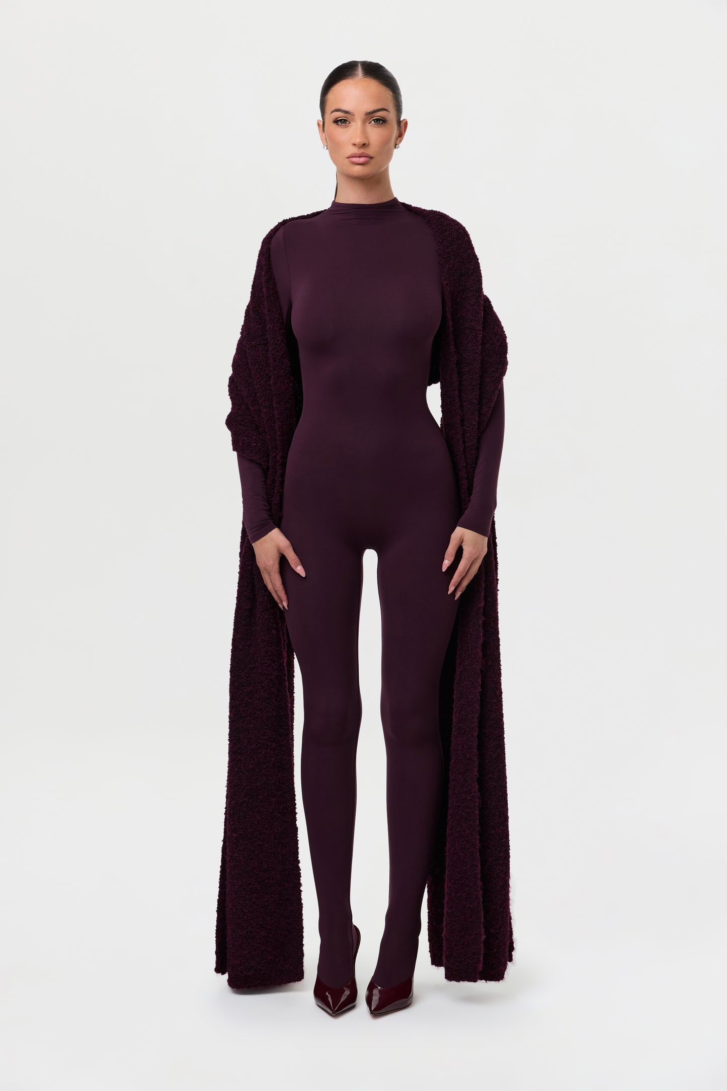 Bouclé Knit Oversized Scarf
