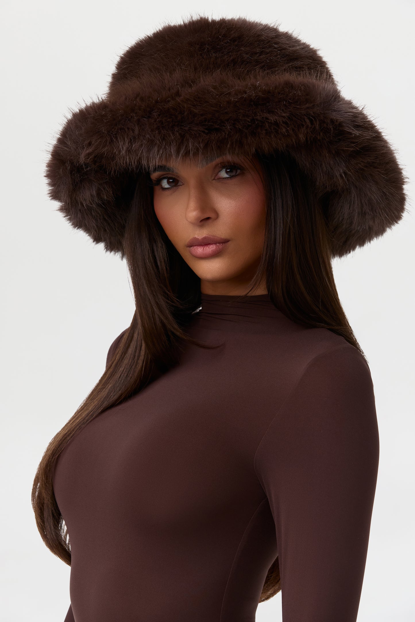 Faux Fur Oversized Bucket Hat
