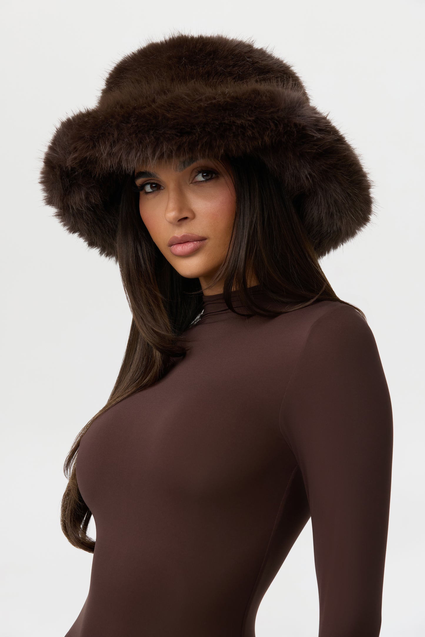 Faux Fur Oversized Bucket Hat
