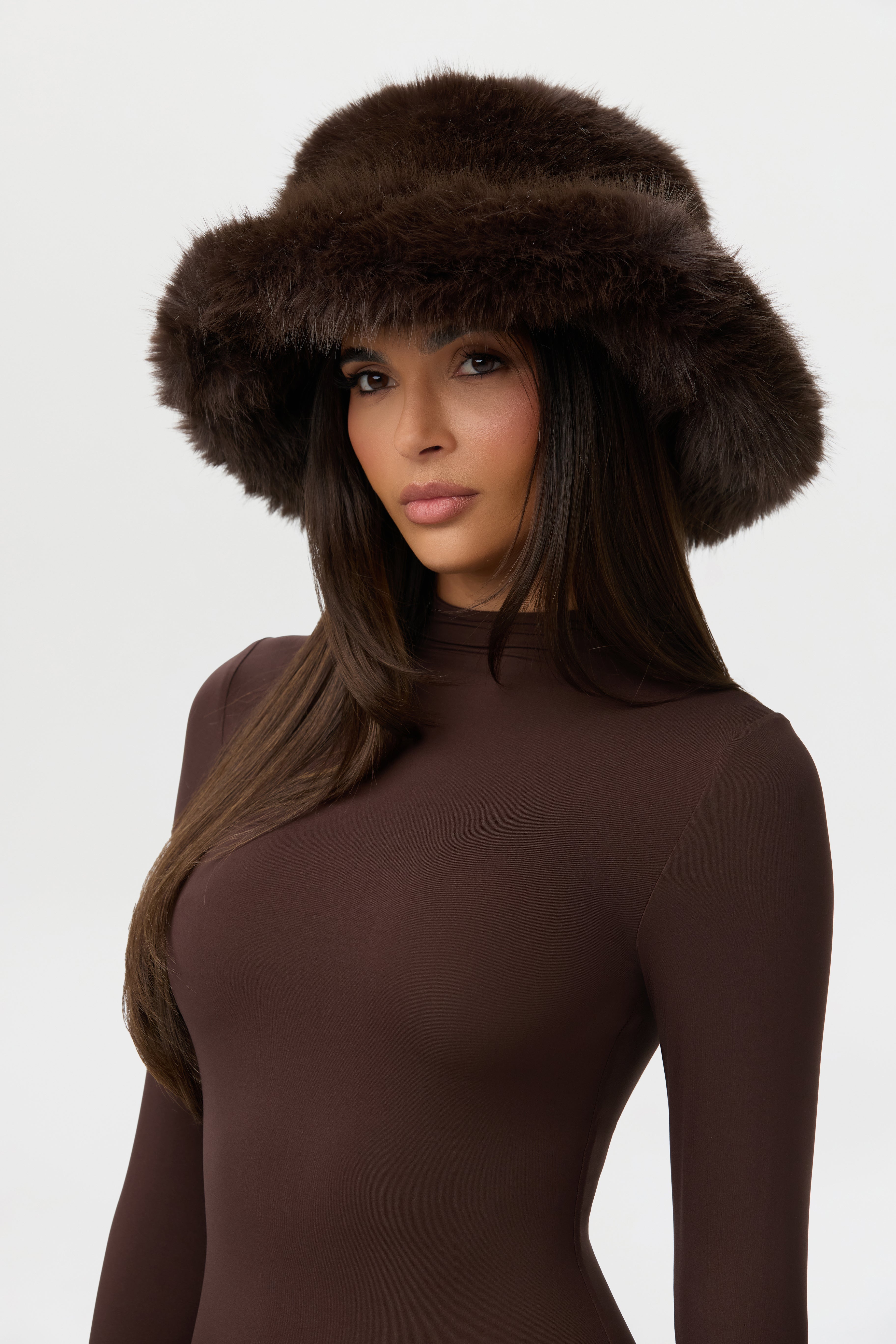 Faux Fur Oversized Bucket Hat