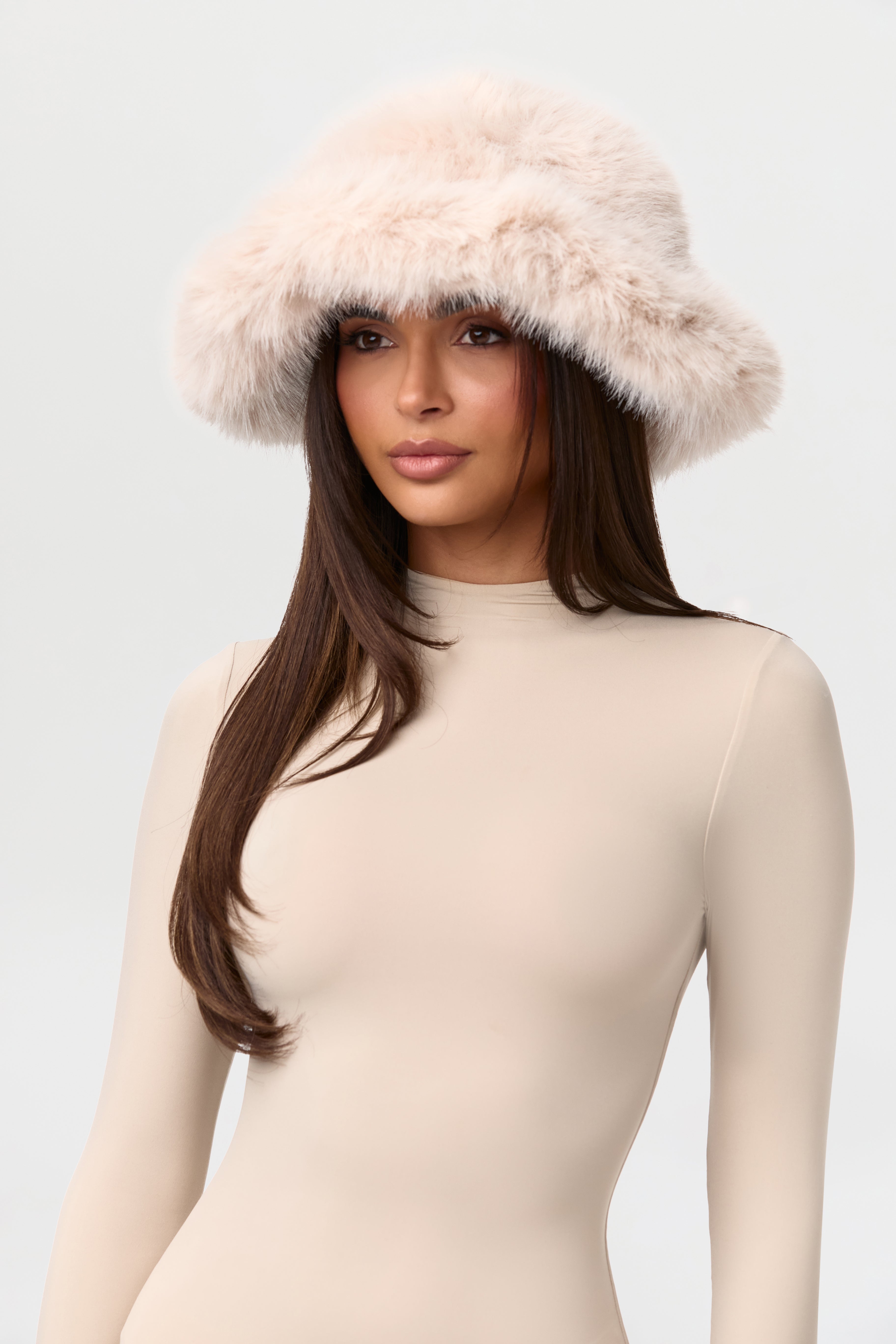 Faux Fur Oversized Bucket Hat
