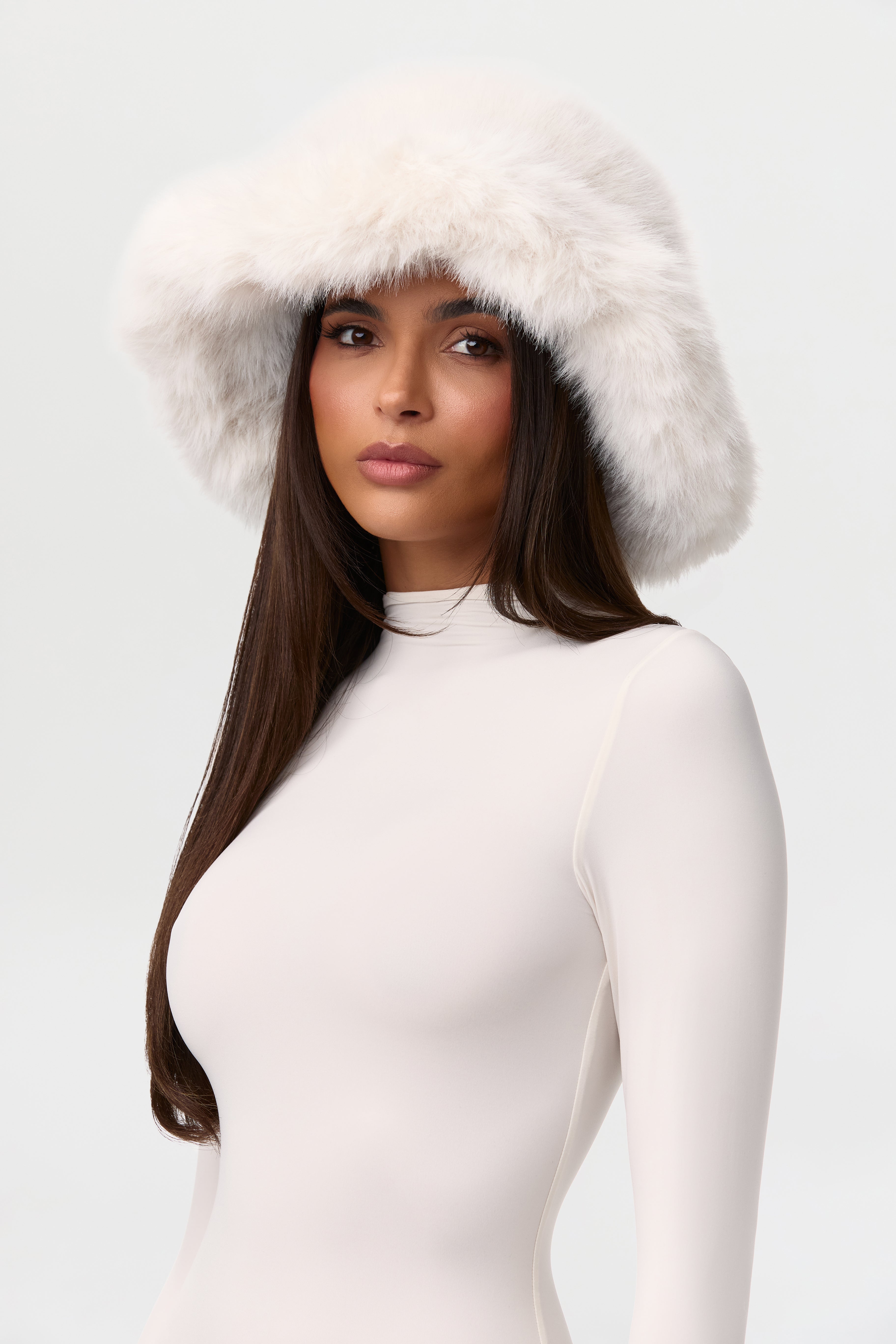 Faux Fur Oversized Bucket Hat