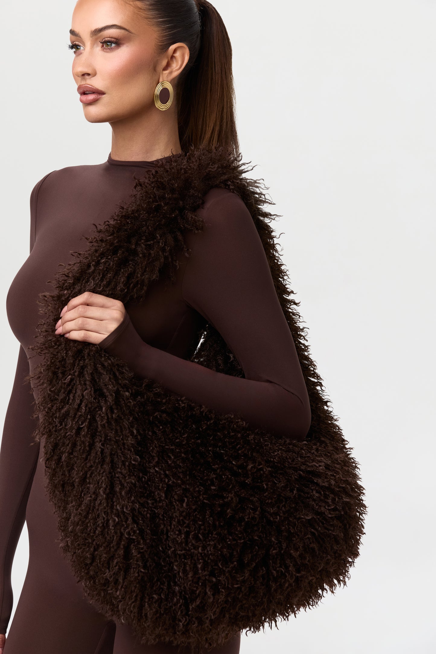 Faux Fur Plush Shoulder Bag