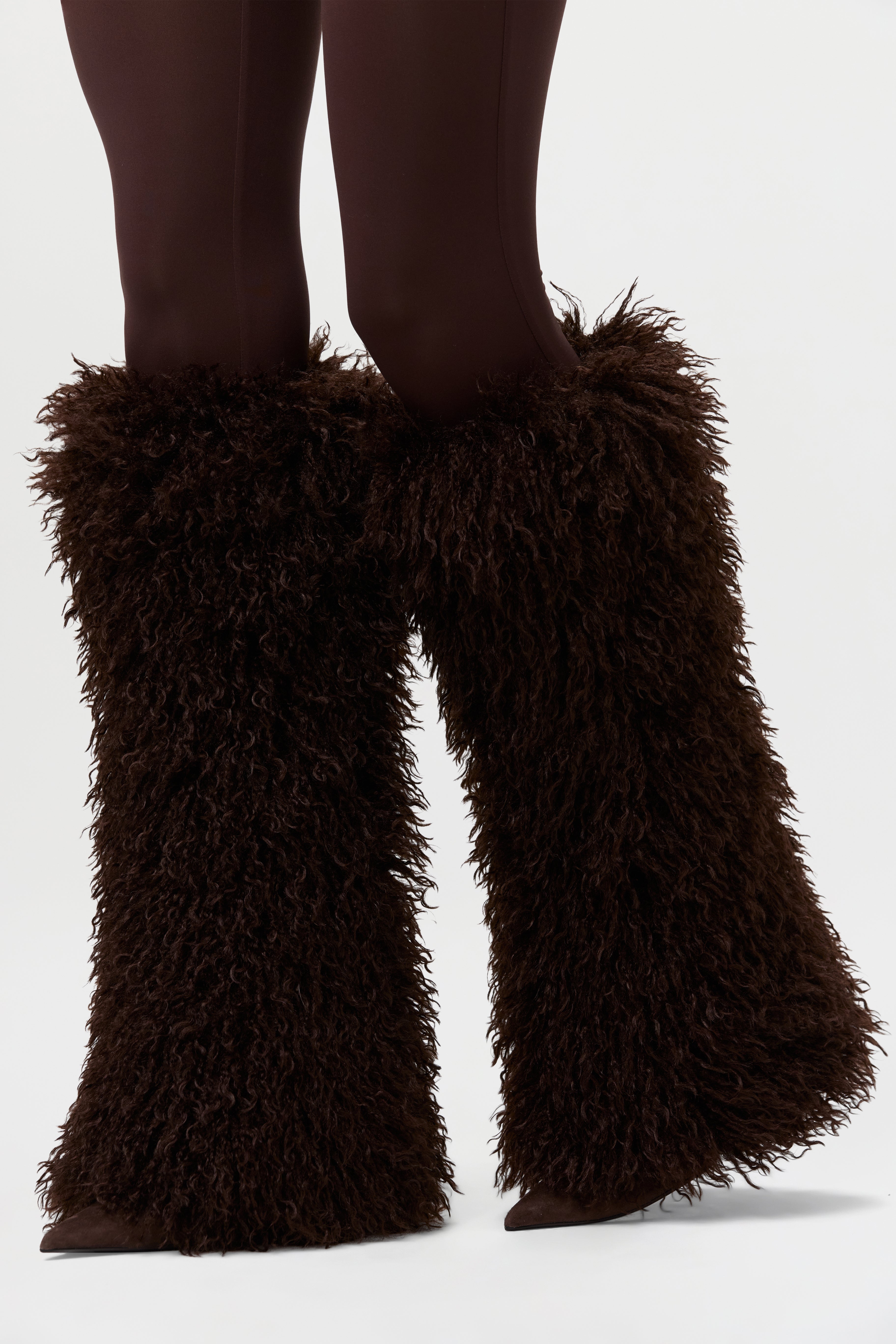 Faux Fur Plush Leg Warmers