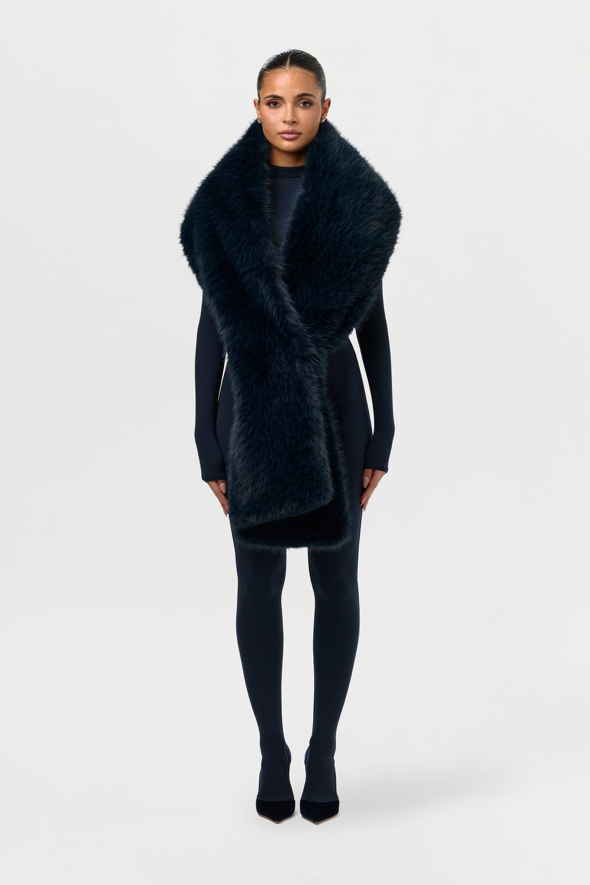 Faux Foxtail Fur Shawl