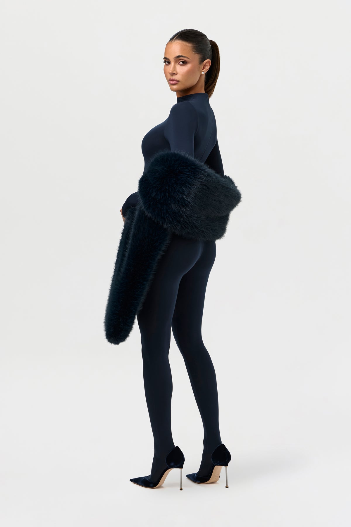 Faux Foxtail Fur Shawl