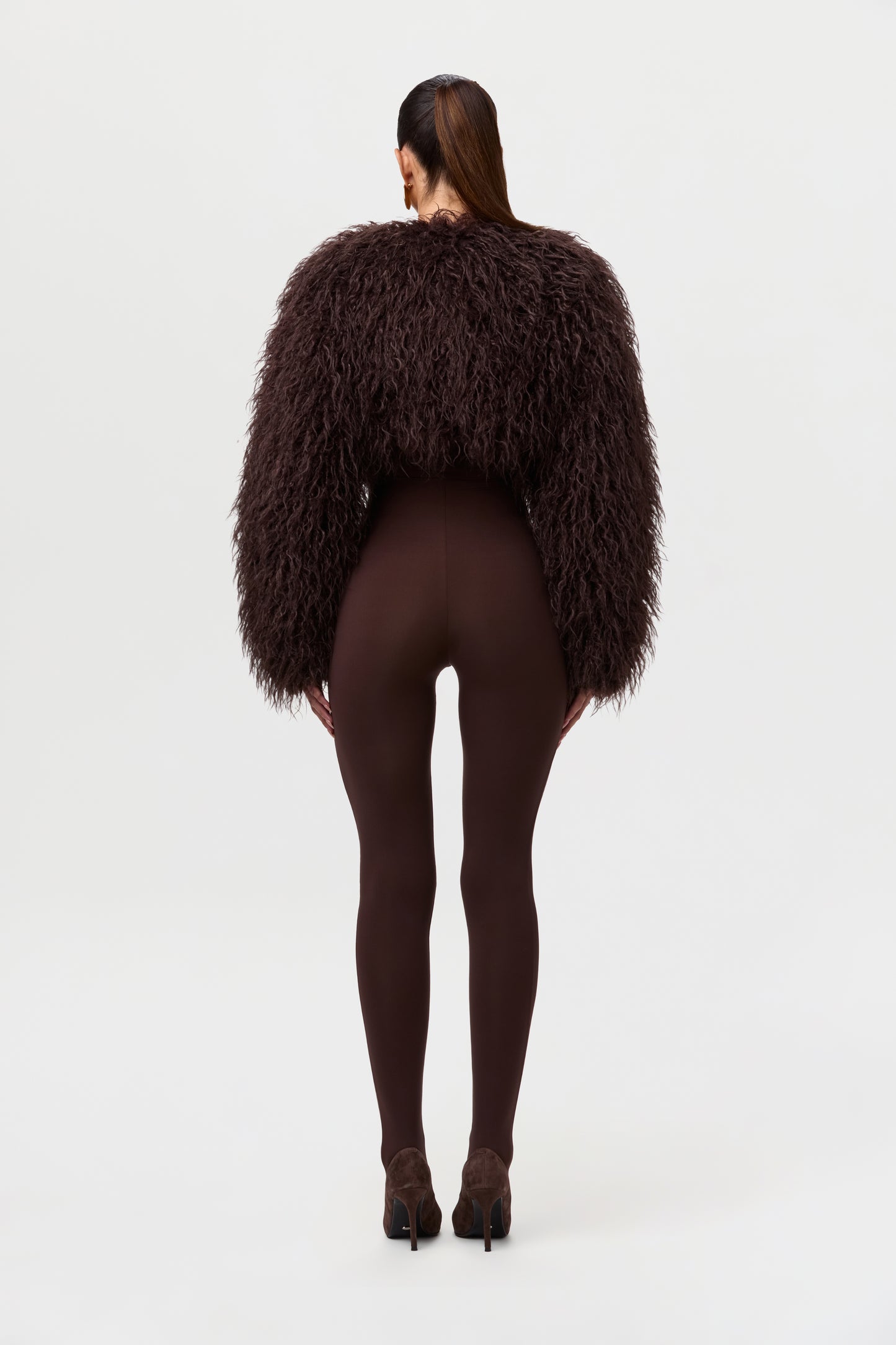Faux Fur Plush Cropped Jacket