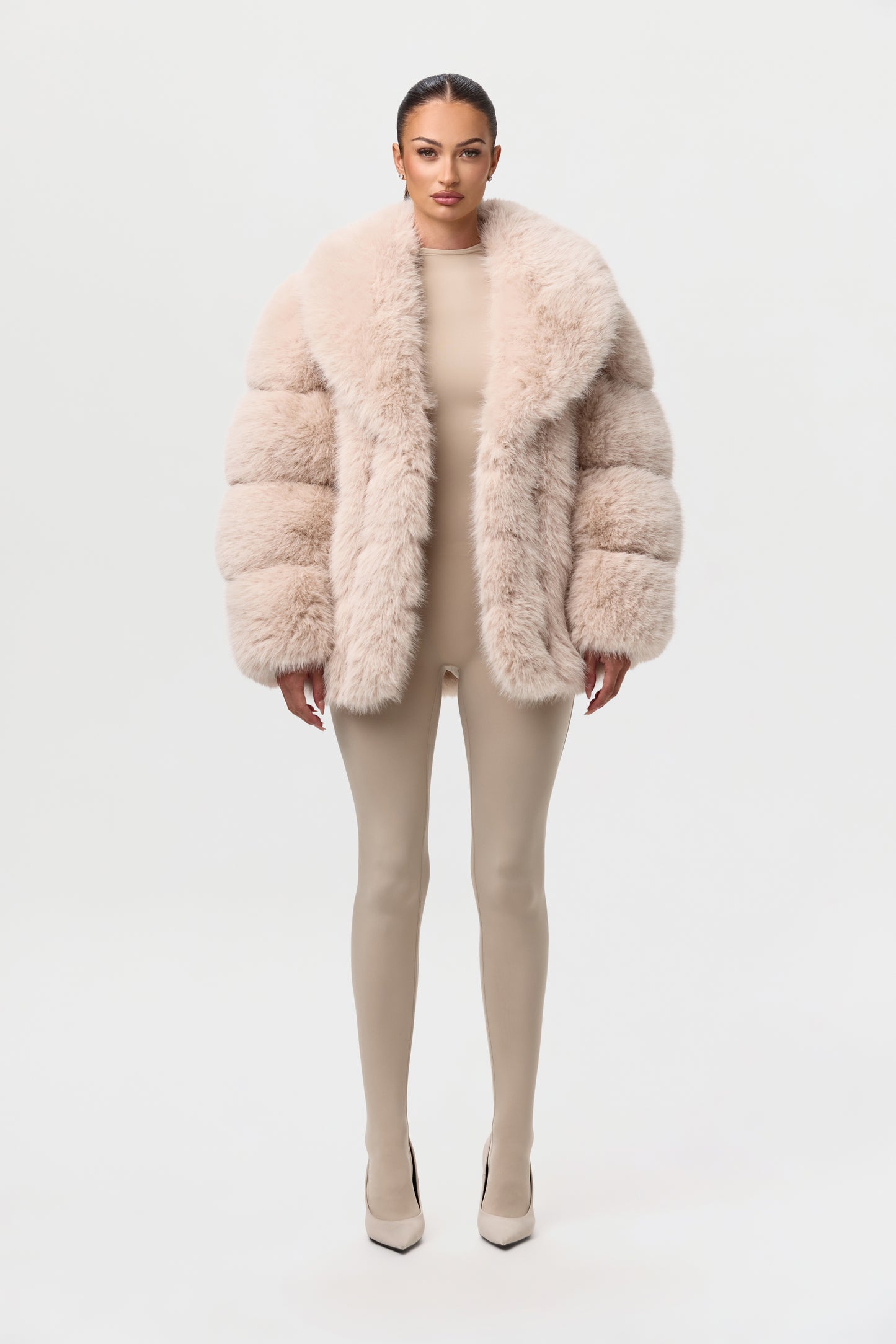 Faux Fur Pelted Coat