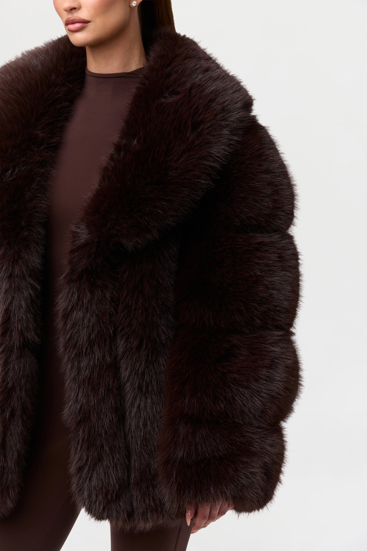 Faux Fur Pelted Coat