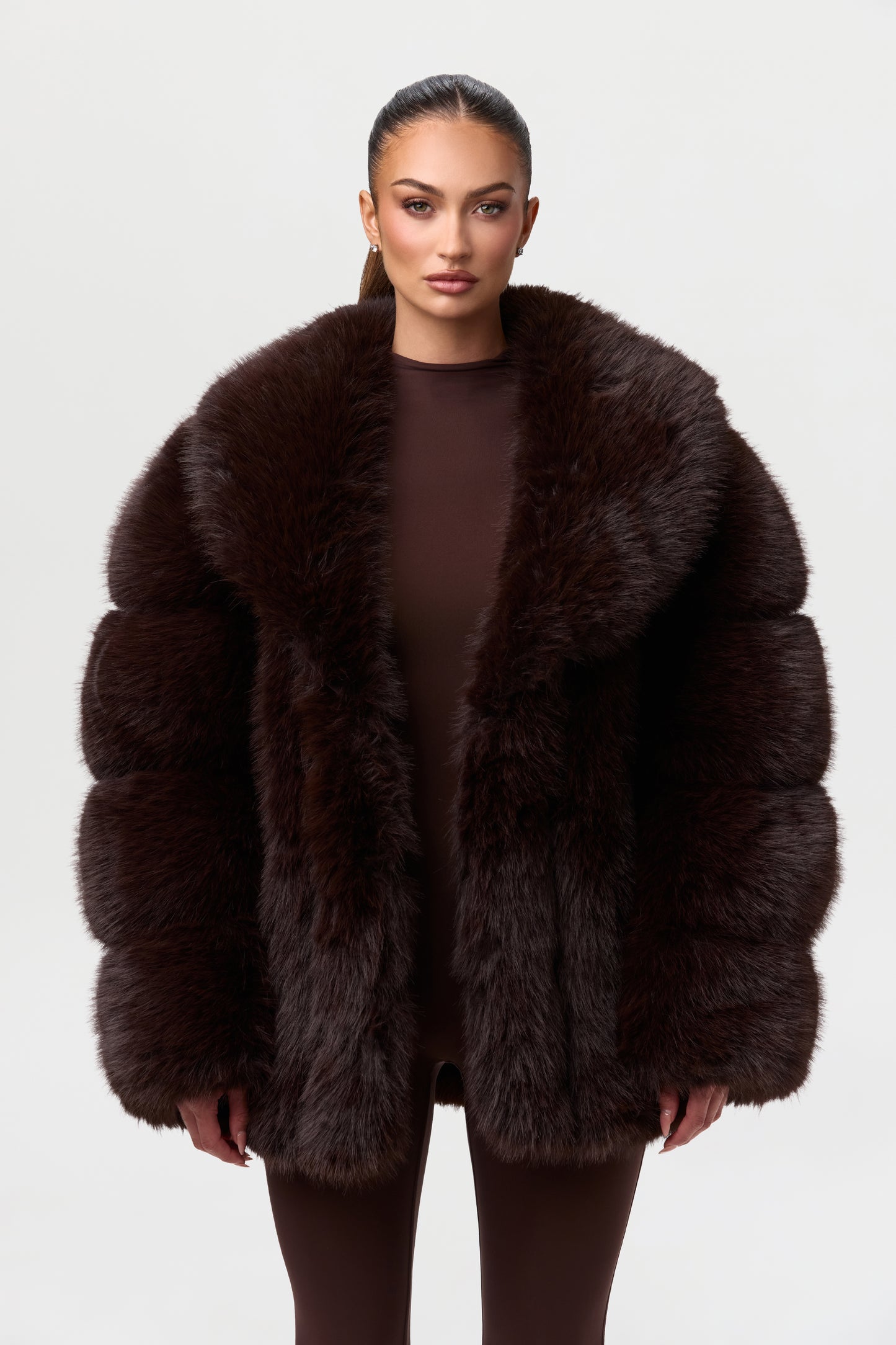 Faux Fur Pelted Coat