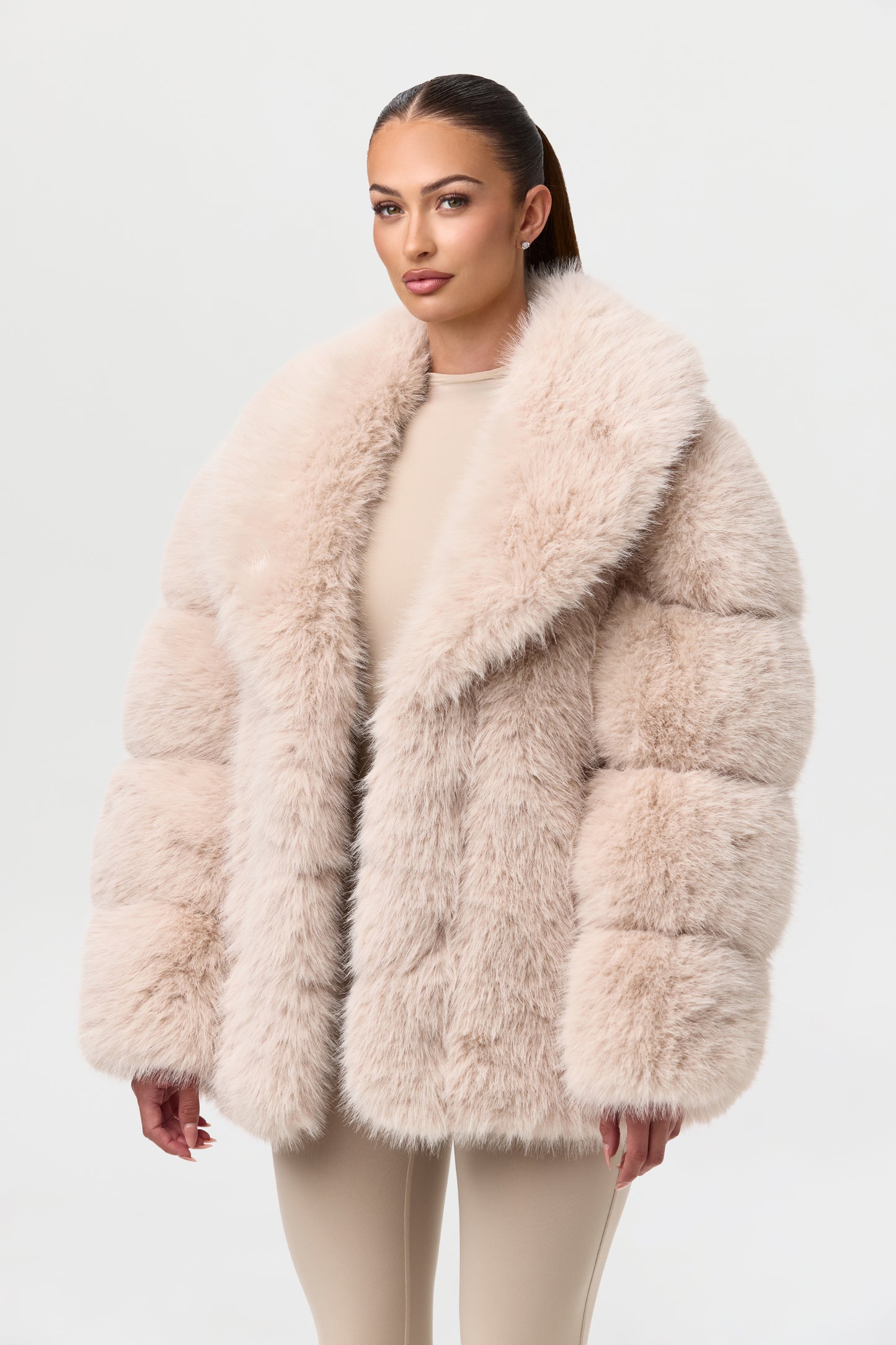 Faux Fur Pelted Coat