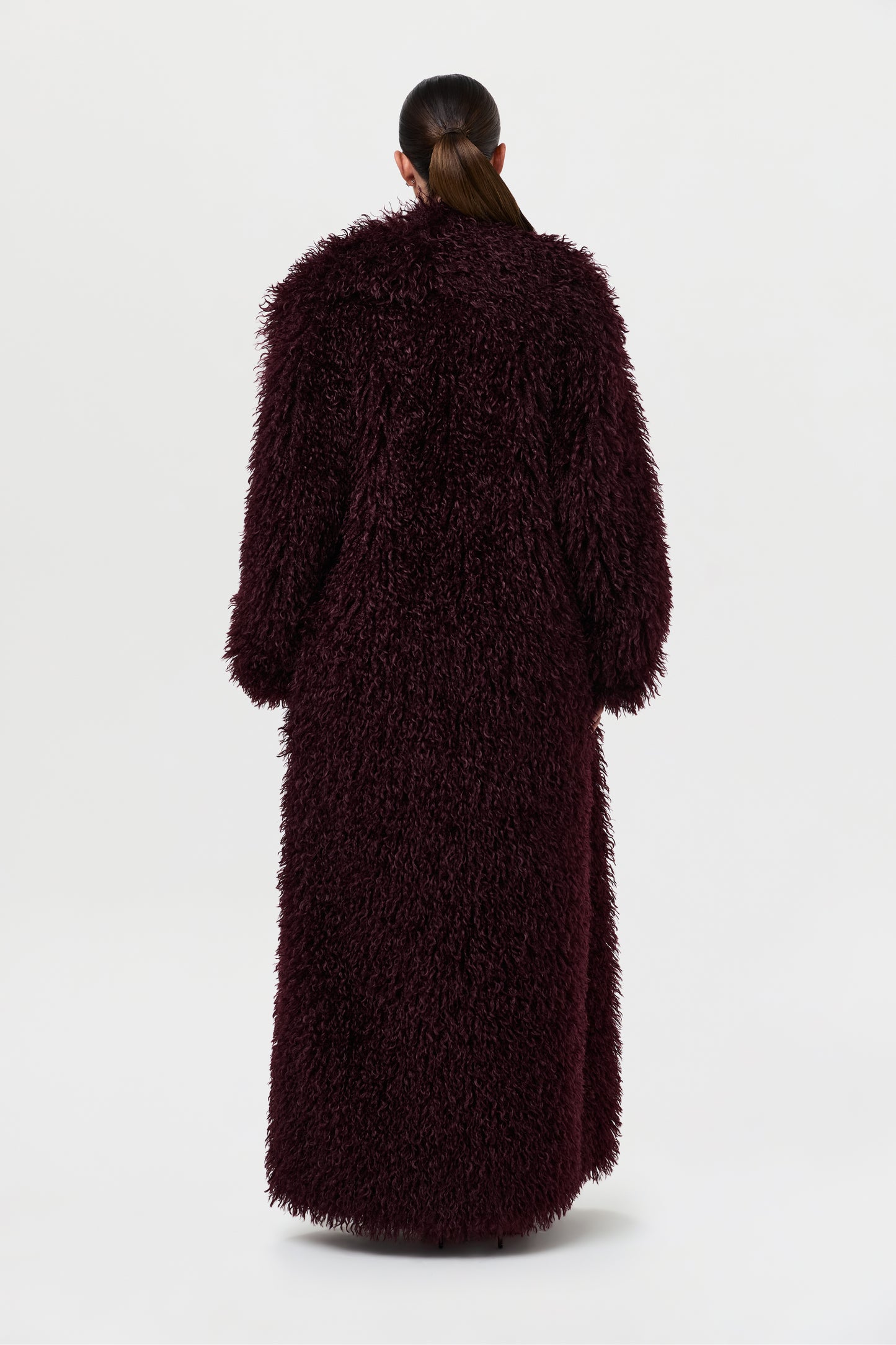 Faux Fur Plush Long Coat