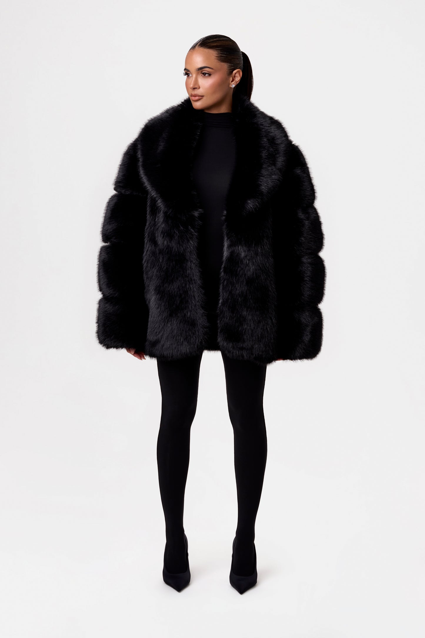 Faux Mink Oversized Fur Coat