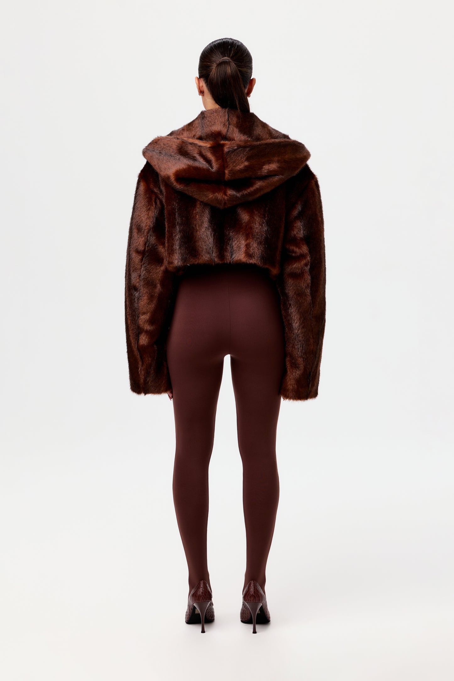 Faux Mink Hooded Jacket