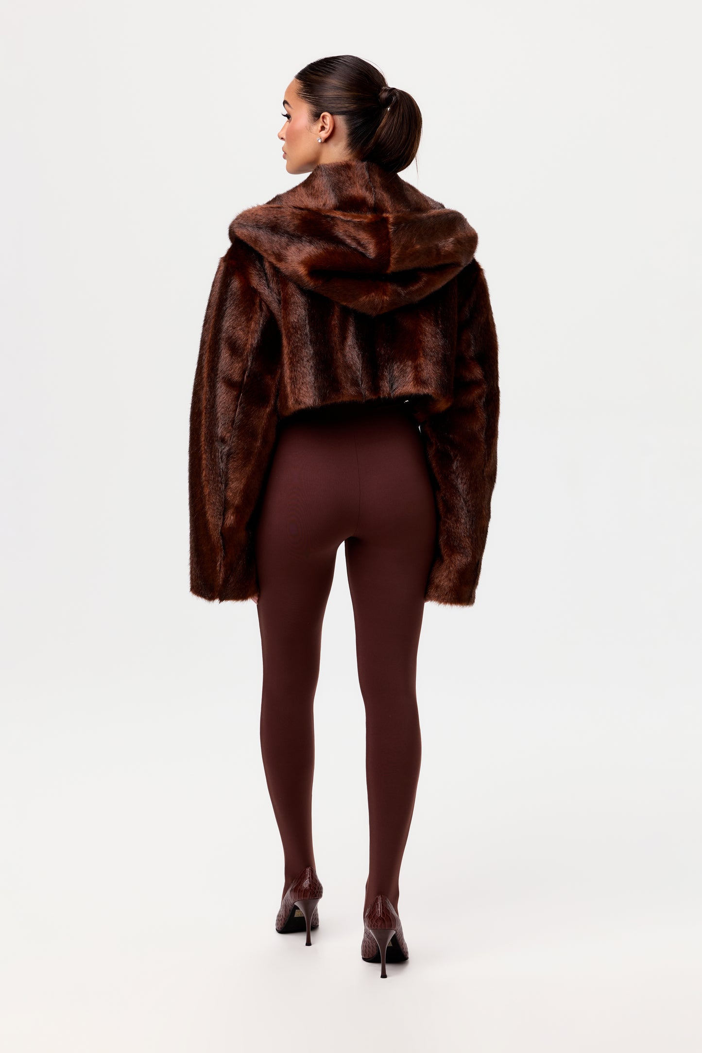 Faux Mink Hooded Jacket