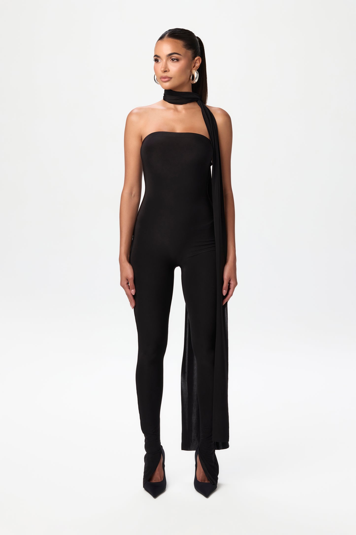 Hourglass Scarf Tube Jumpsuit